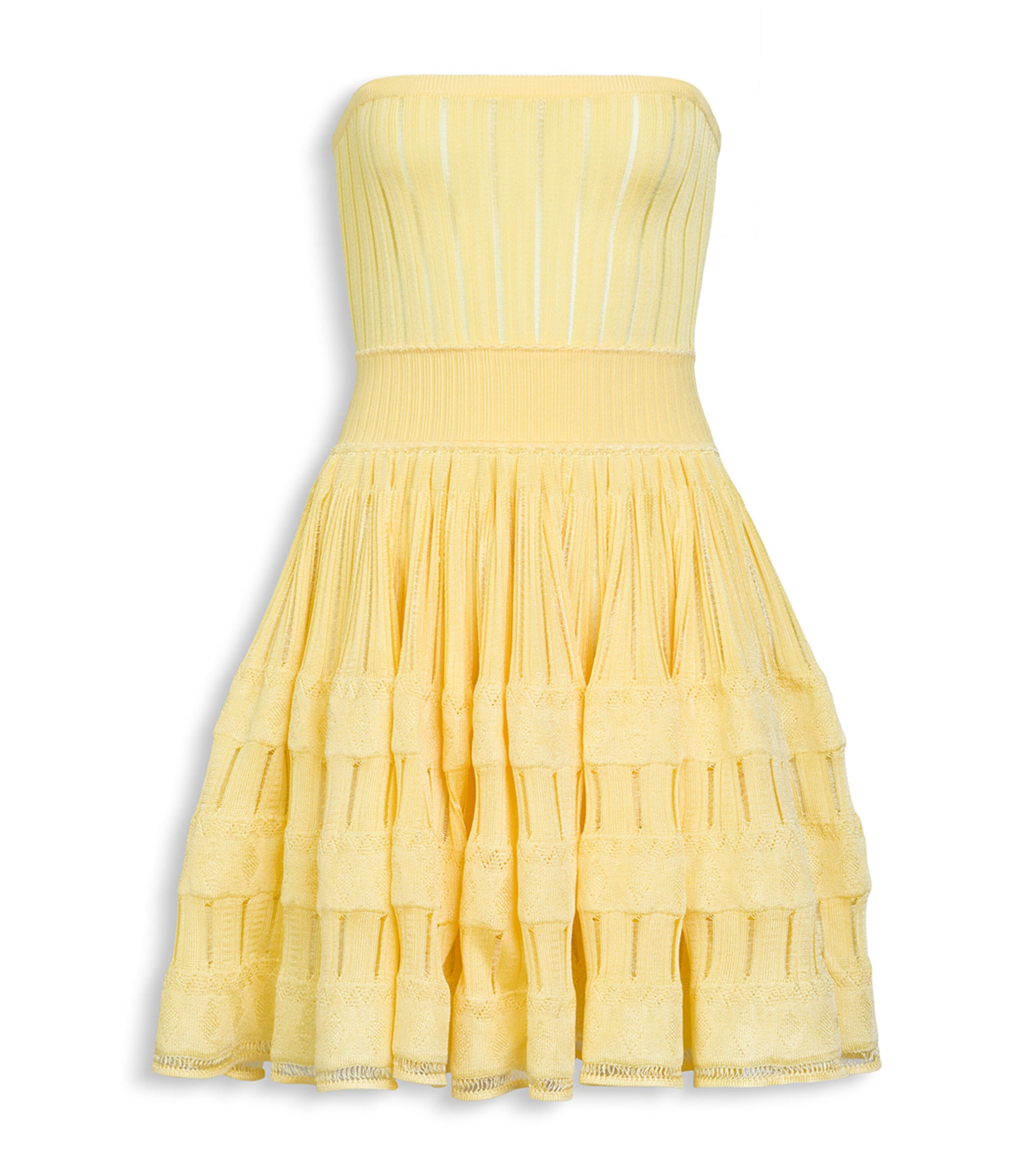 Alaïa Womens Crinoline Mini Dress Pale Yellow Image 1