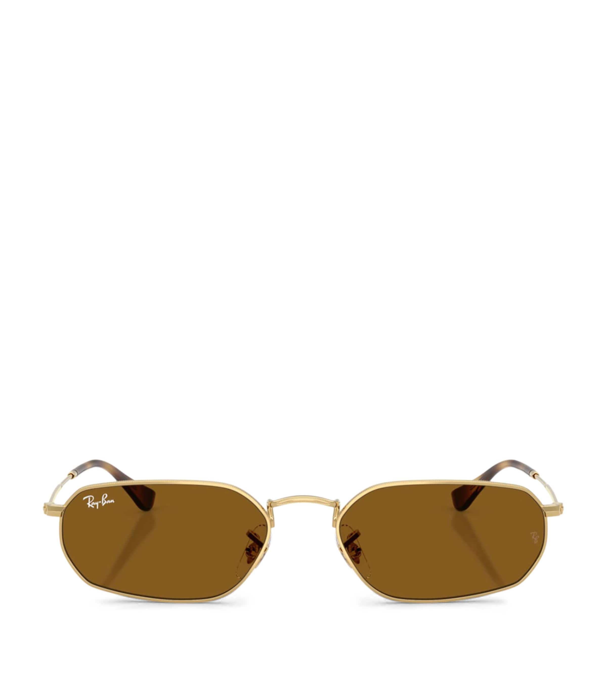 Ray-Ban Metal Irregular Oval Sunglasses Gold Image 1