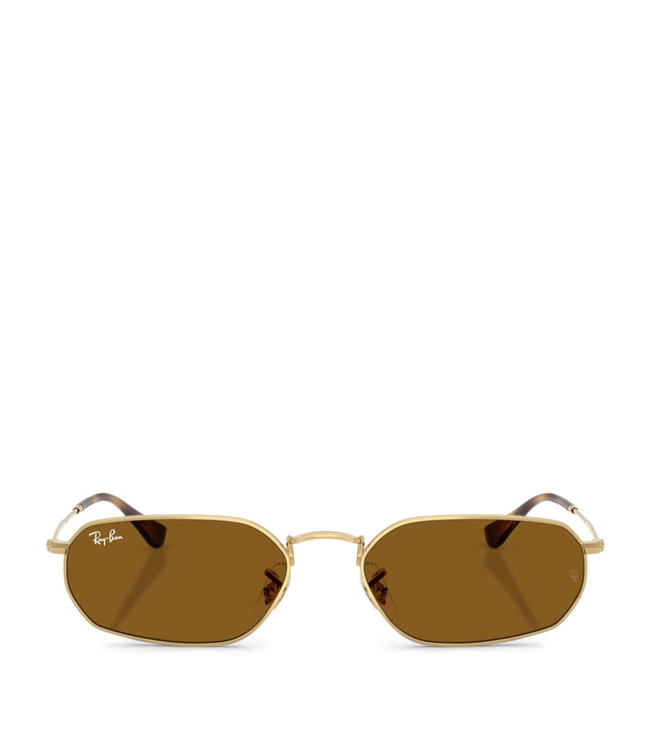 Ray-Ban Metal Irregular Oval Sunglasses Gold Image 1