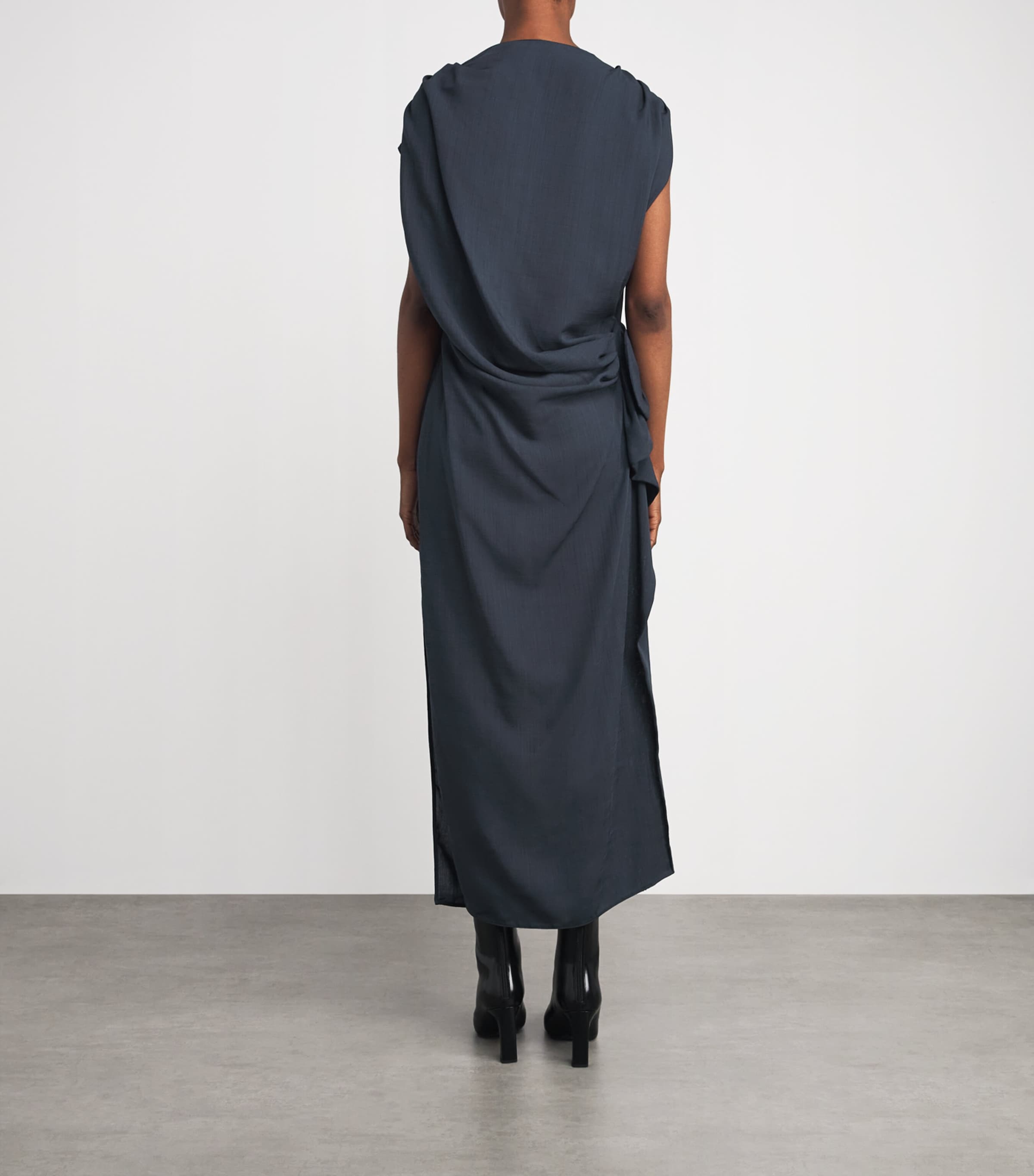 CAMILLA AND MARC Womens Draped Audry Maxi Dress French Navy Image 4