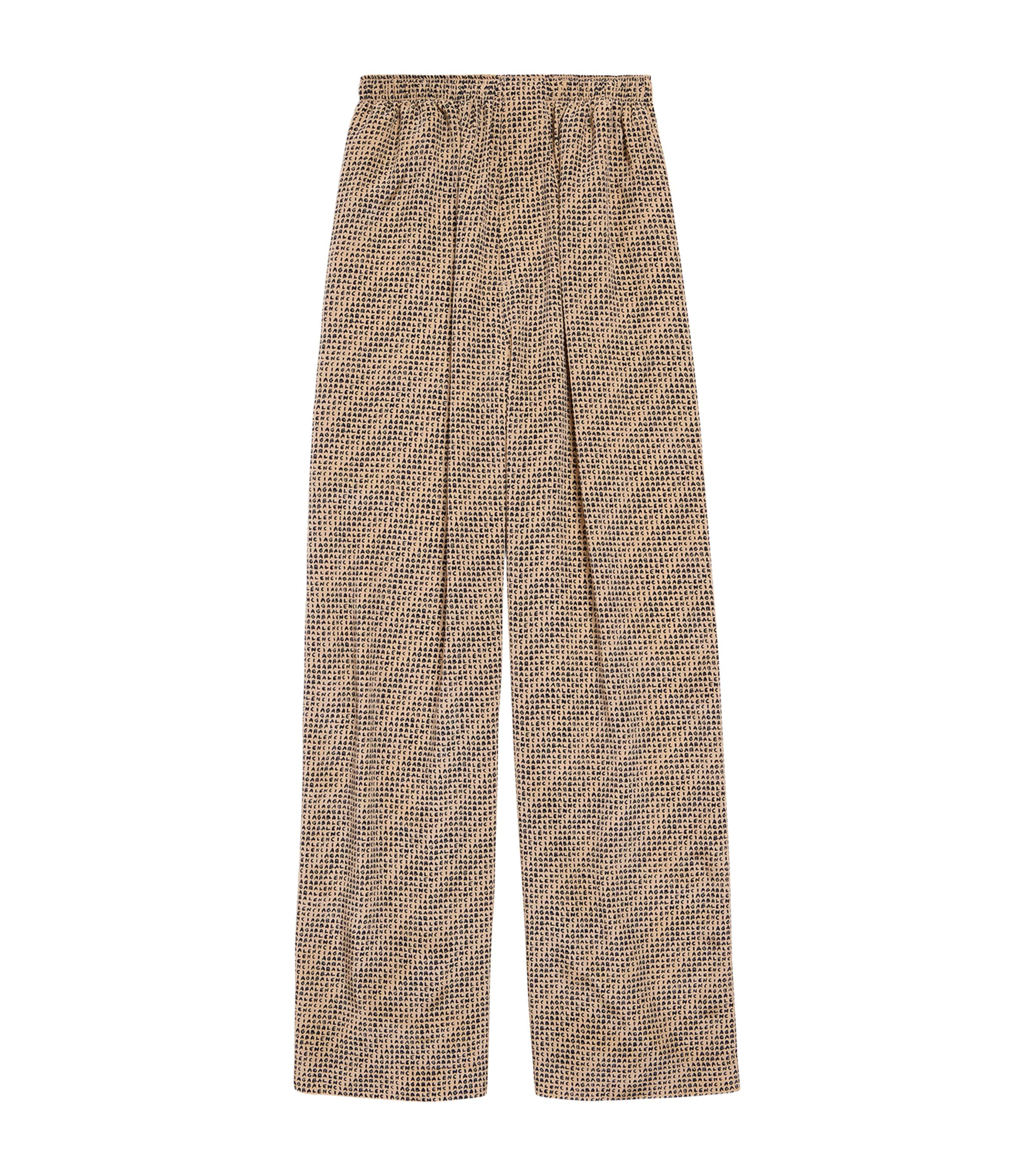Balenciaga Womens Silk Monogram Trousers Image 1