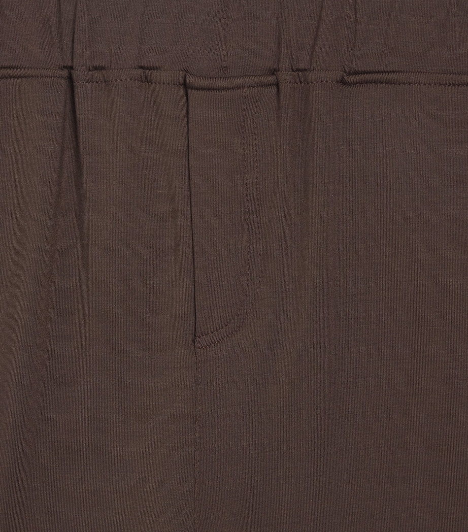 Homebody Kids Jersey Contrast Shorts (4-16 Years) Coffee Bean Image 4