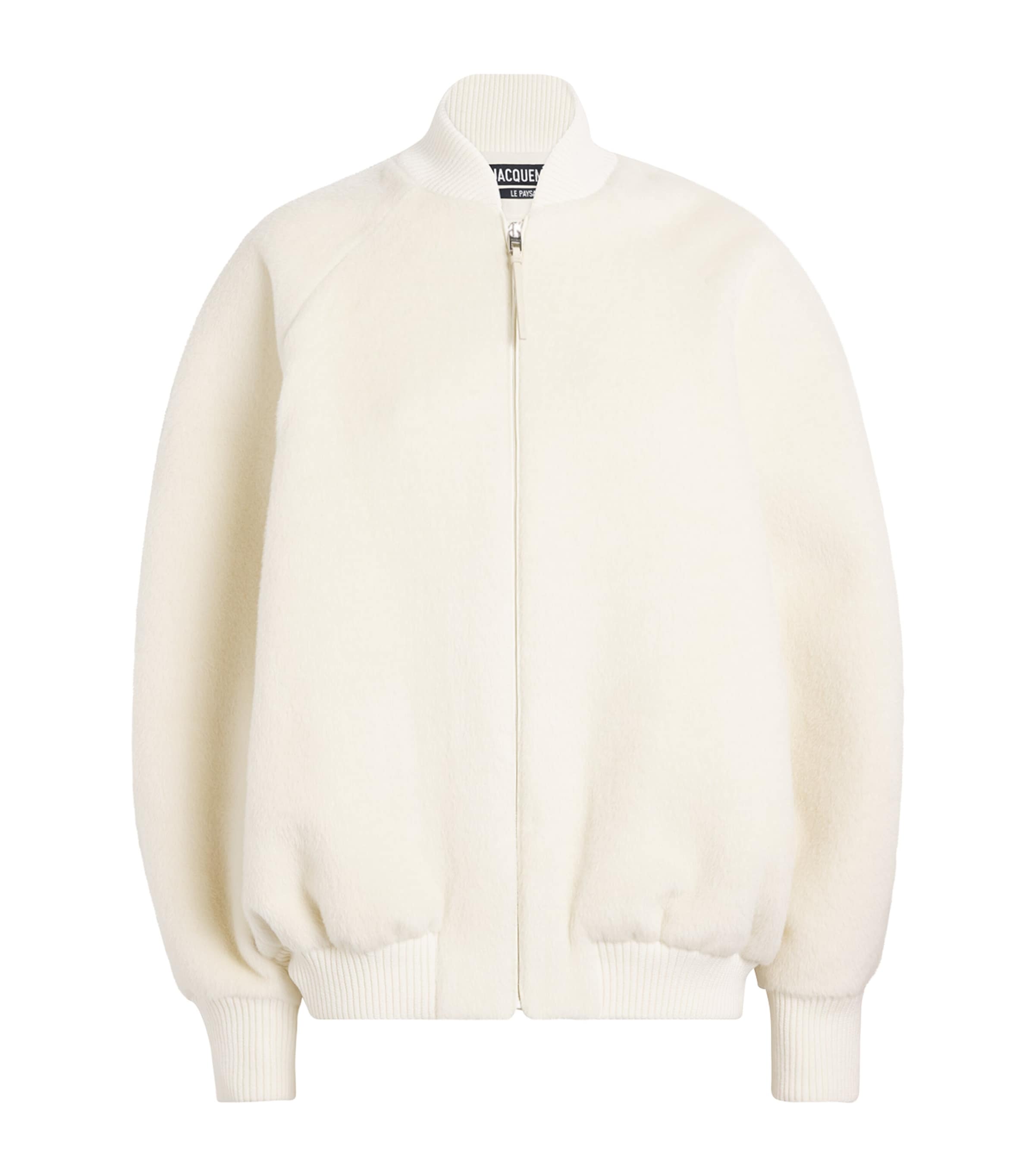 Jacquemus Le Blouson Pilou Bomber Jacket In White