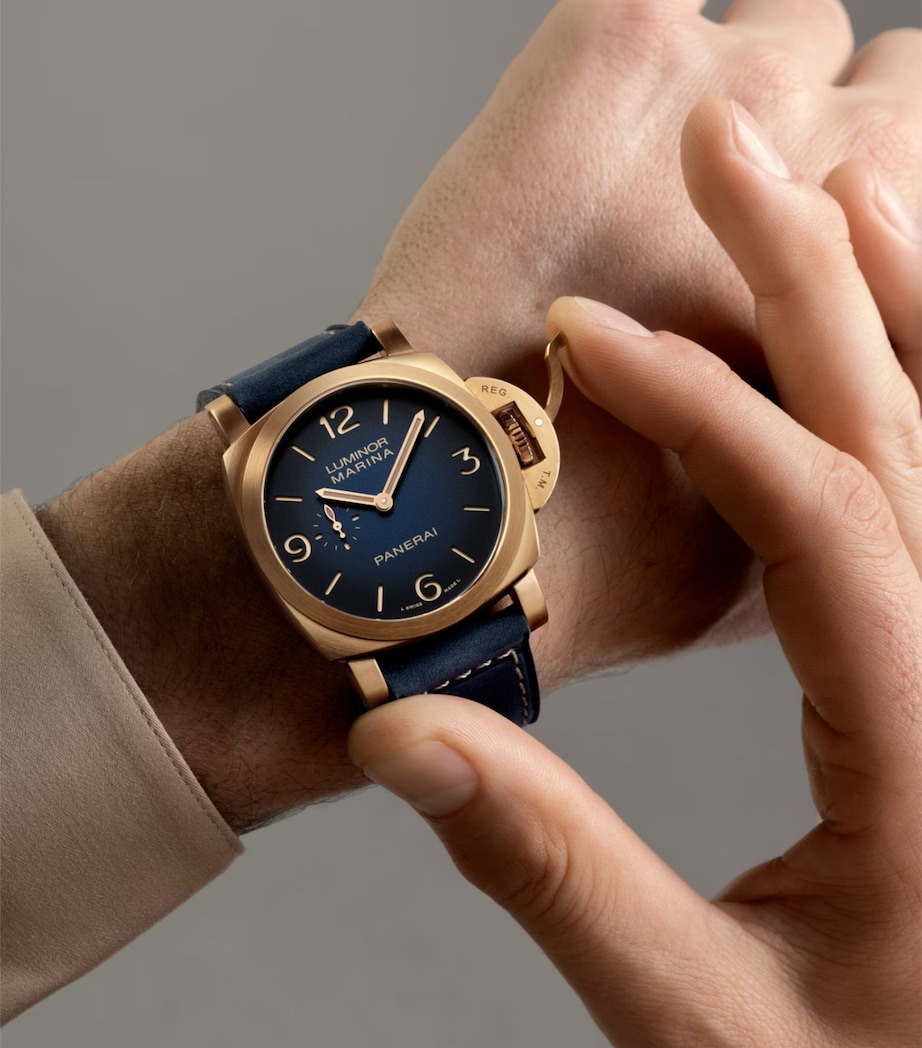 Panerai Bronzo Luminor Marina Watch 44mm Blue Image 6