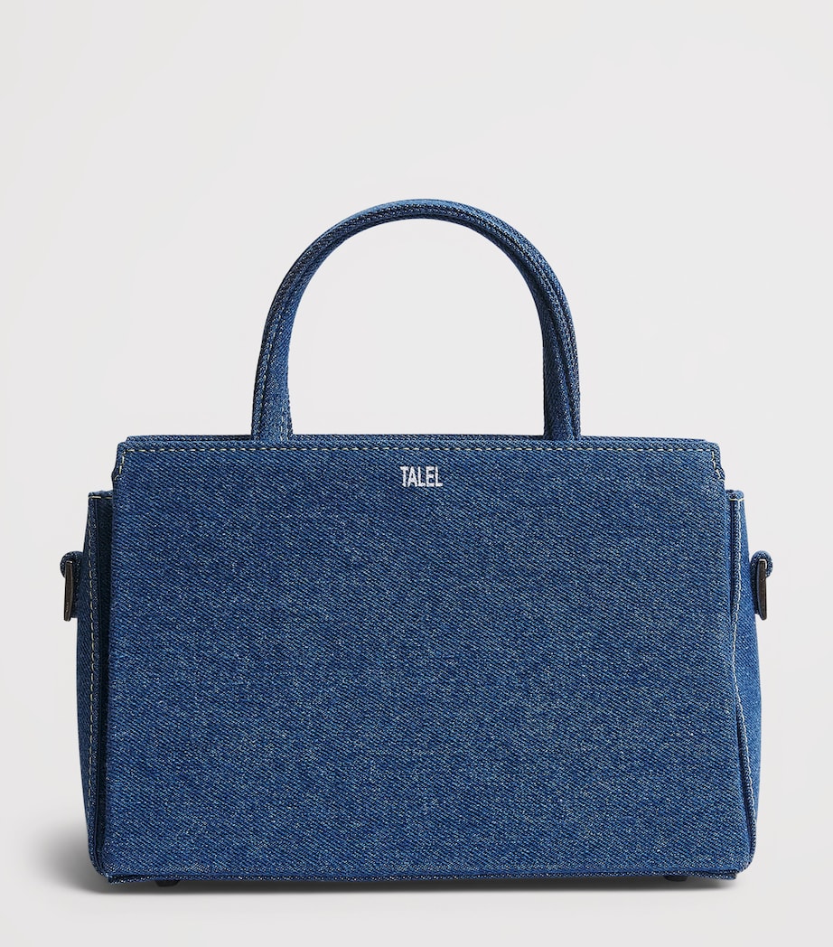Talel Paris Medium Denim V2 Tote Bag Blue Denim Image 1