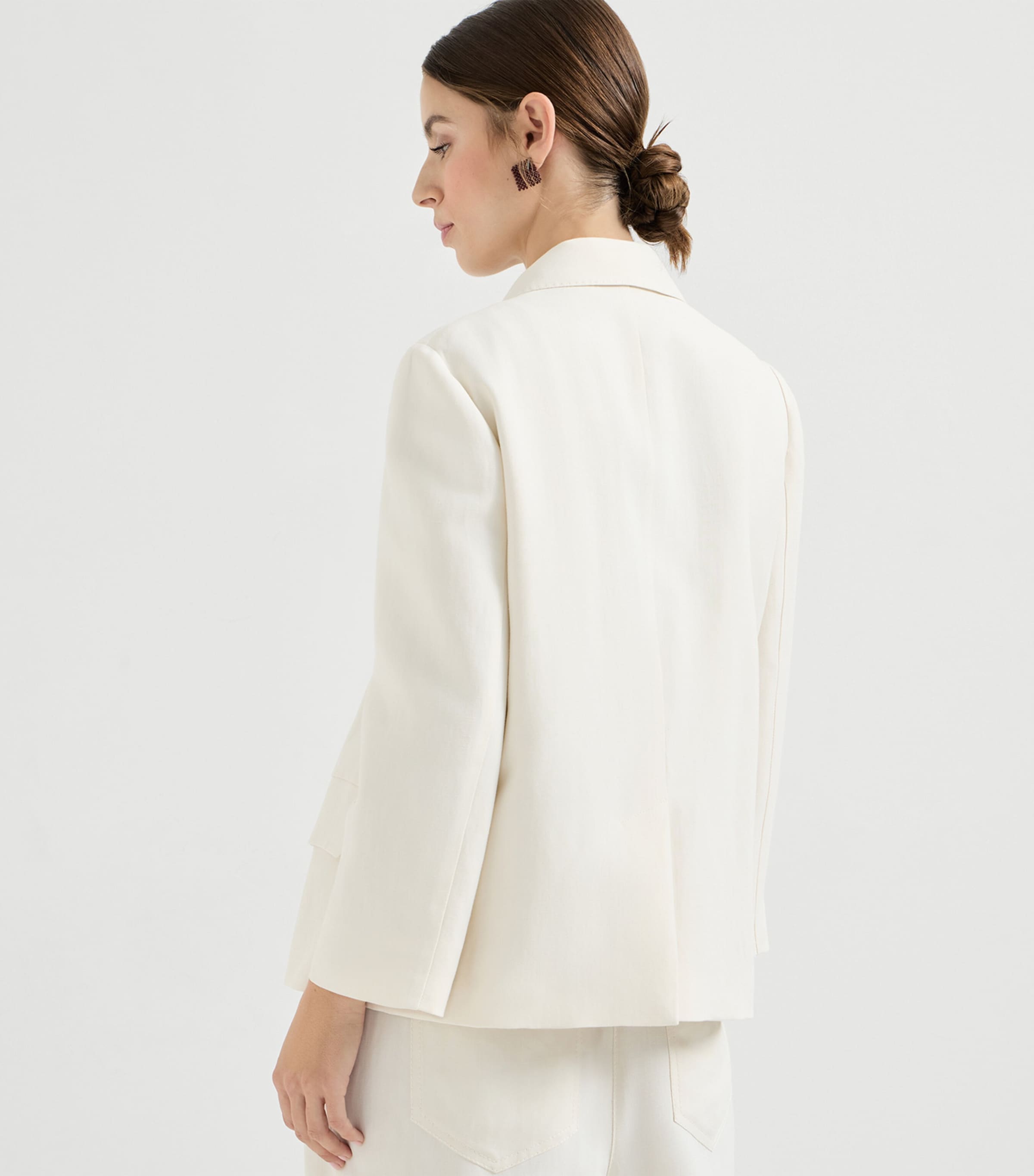 Twill Double-Breasted Blazer C579 Image 5