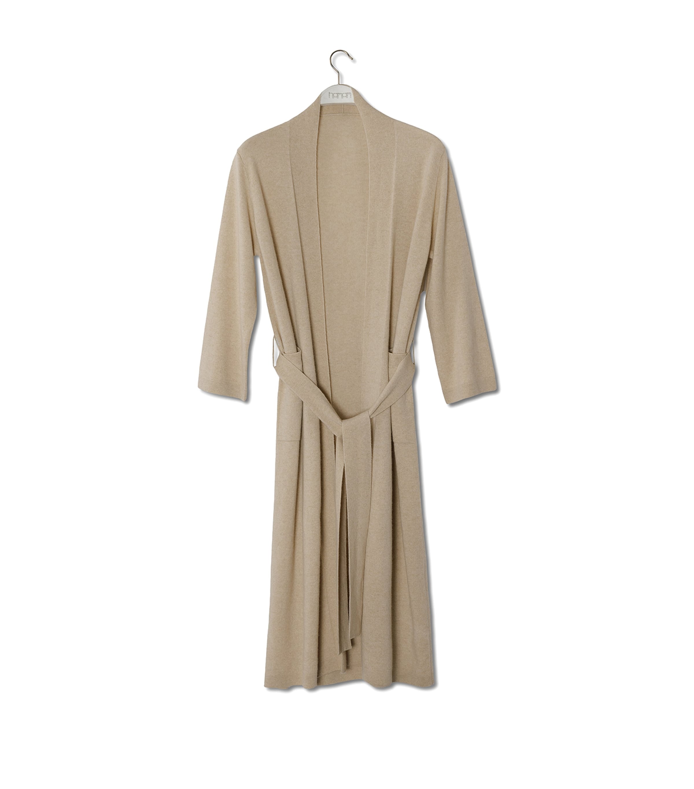 Hamam Cashmere Dressing Gown In Neutral