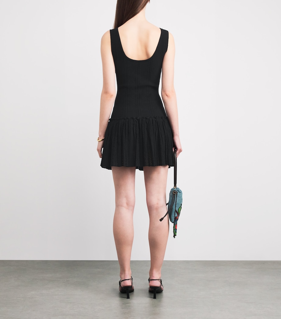 Sandro Paris Womens Knitted Mini Dress Black Image 4