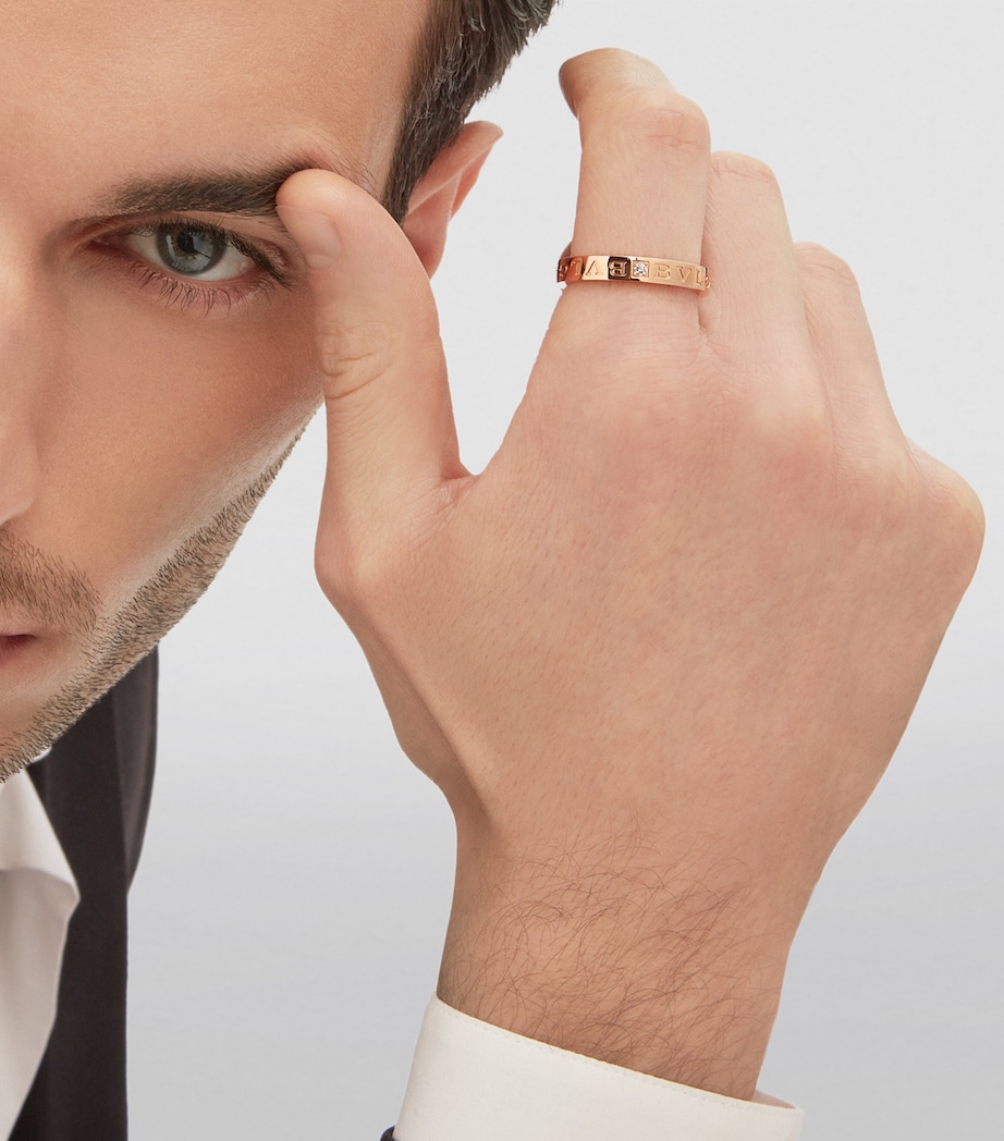 Rose Gold and Diamond B.zero1 Ring PINK GOLD Image 4