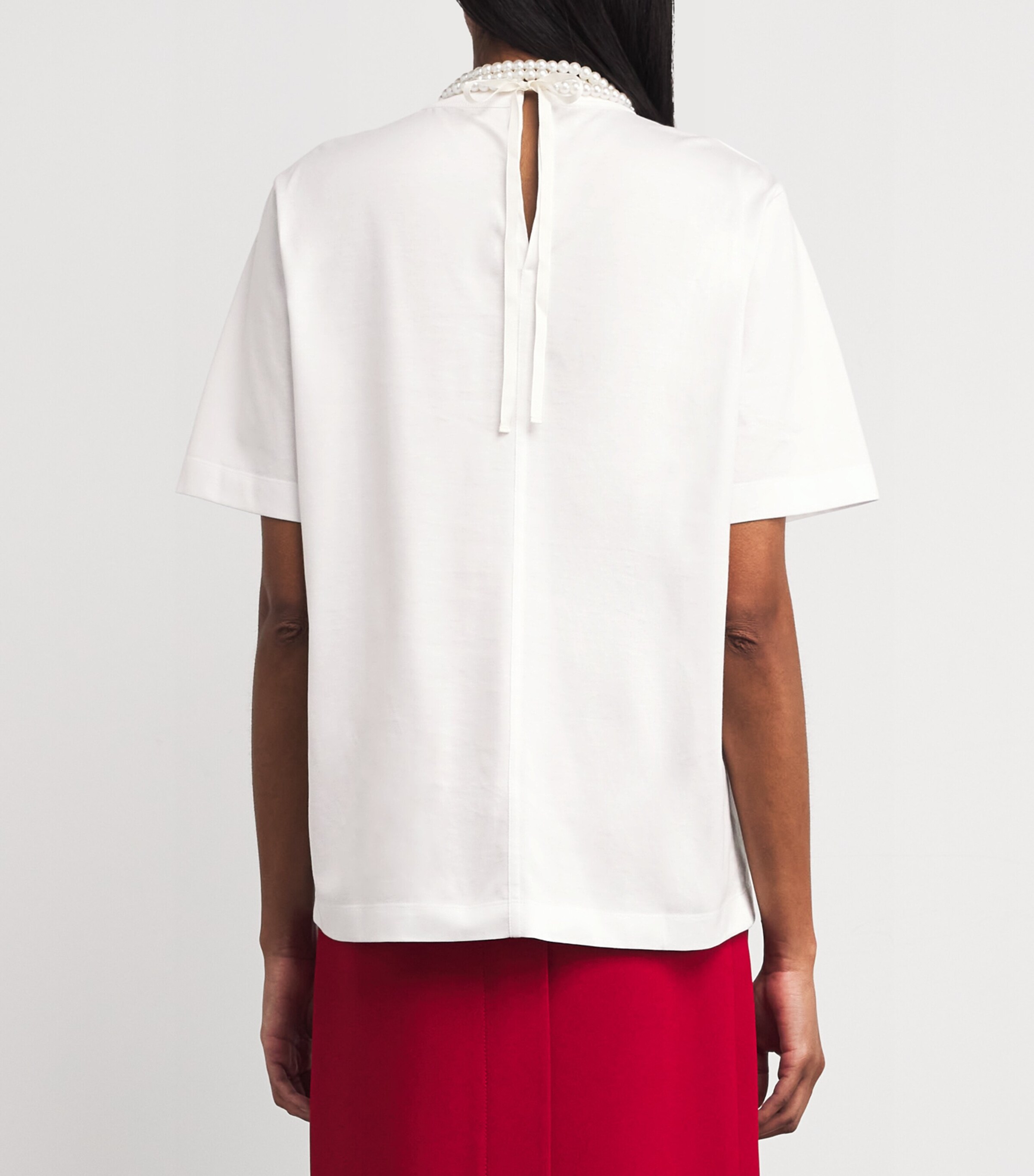 CARVEN PEARL T-SHIRT ティーシャツ Carven Pearl-Neck T-Shirt | Harrods US
