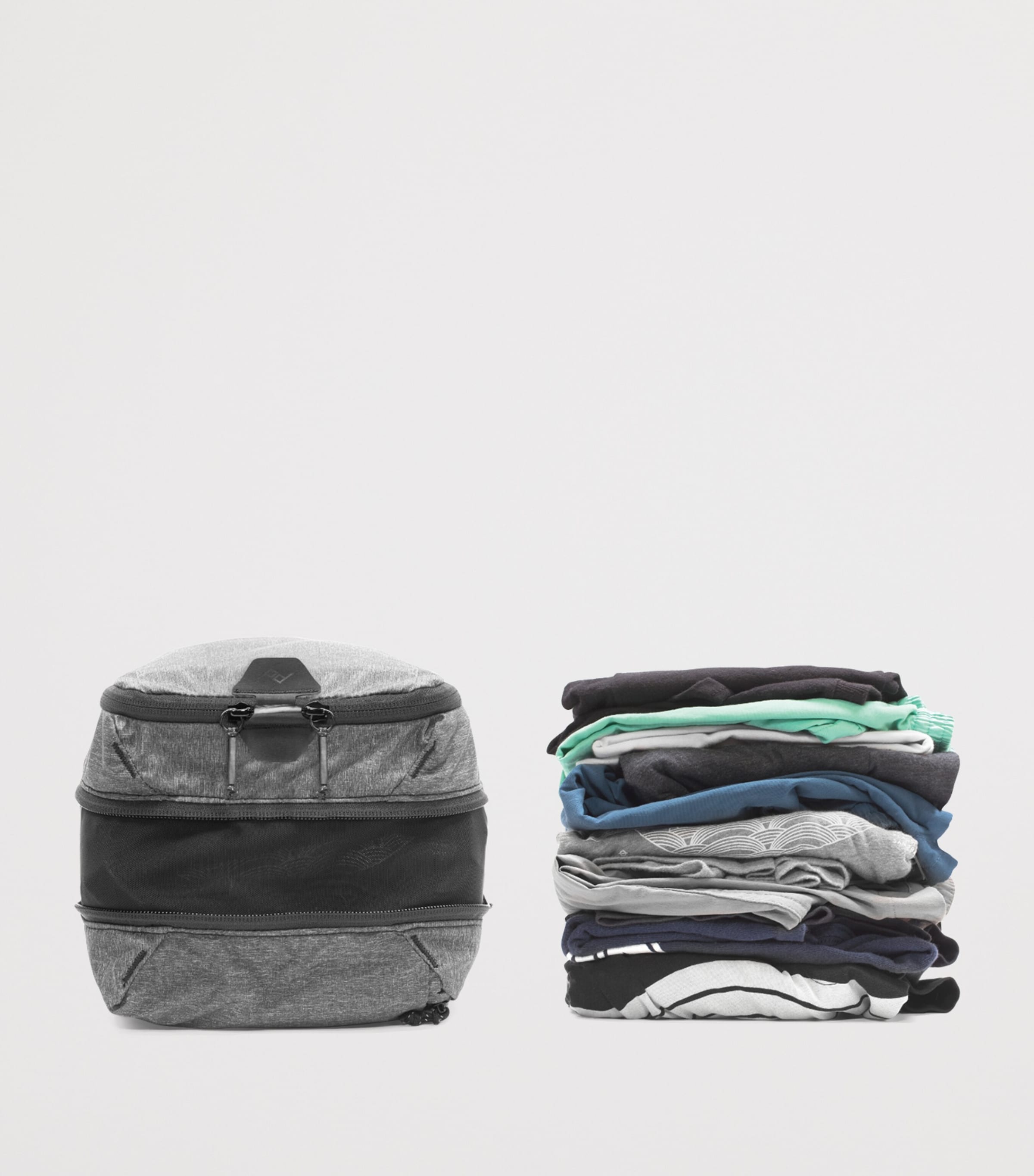 Small Compressible Packing Cube CHARCOAL Image 3