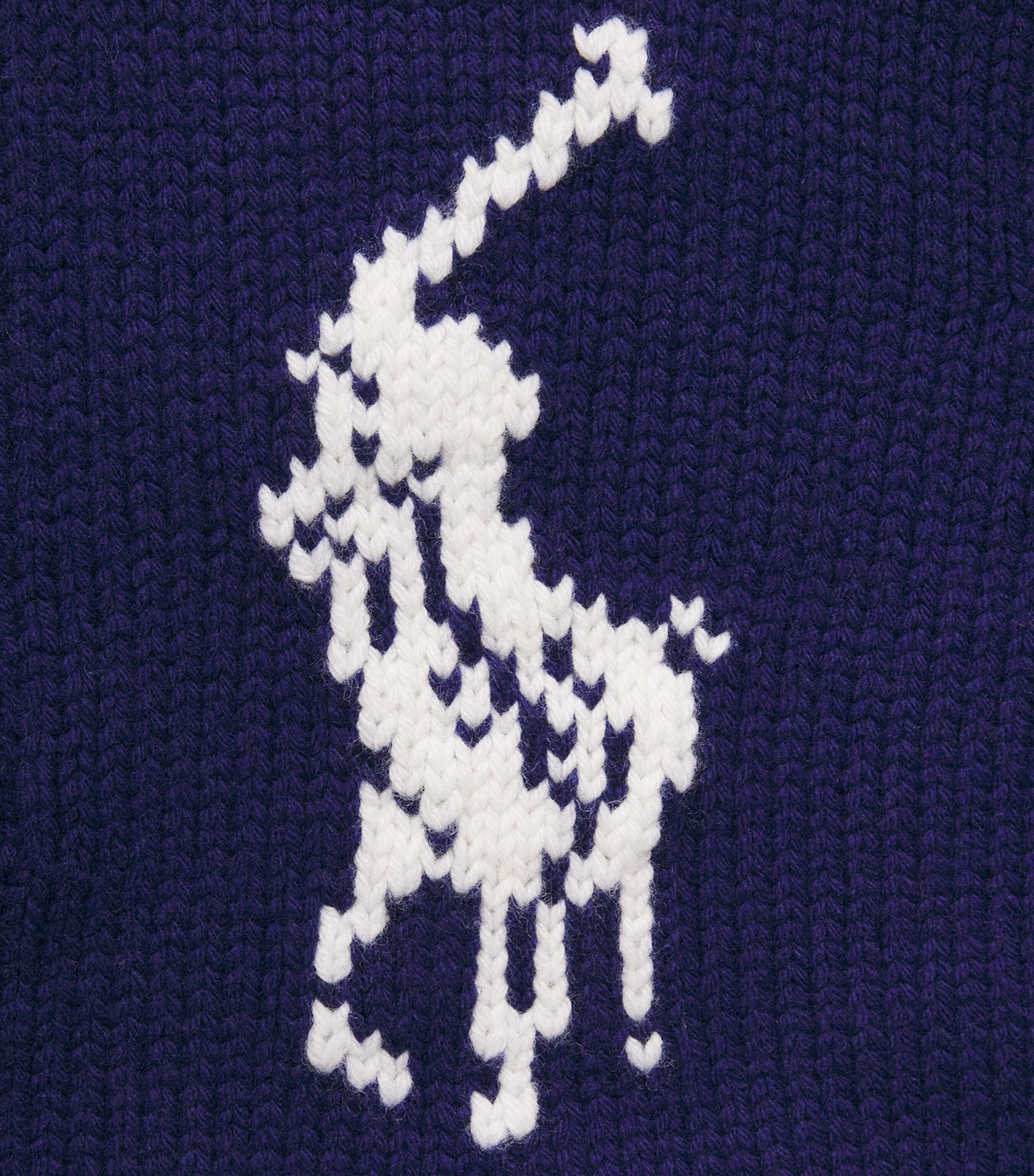 Polo Ralph Lauren Womens Wool Logo Rugby Sweater Royal/cream Image 6