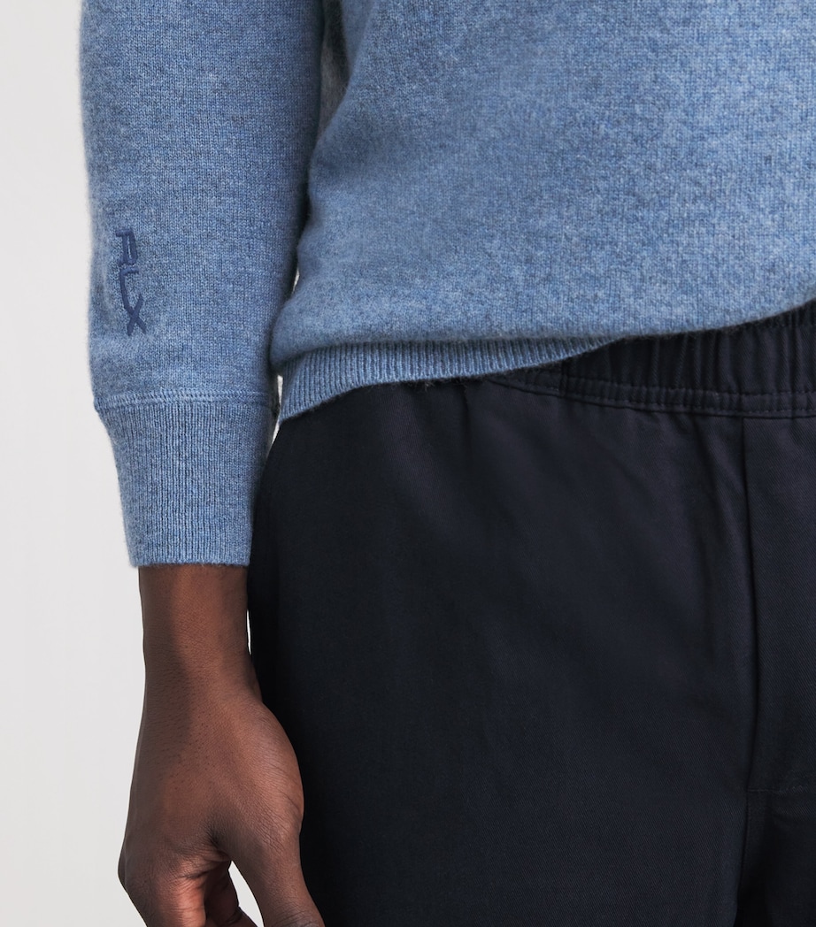 Cashmere Quarter-Zip Sweater MYSTIC BLUE HETR Image 6