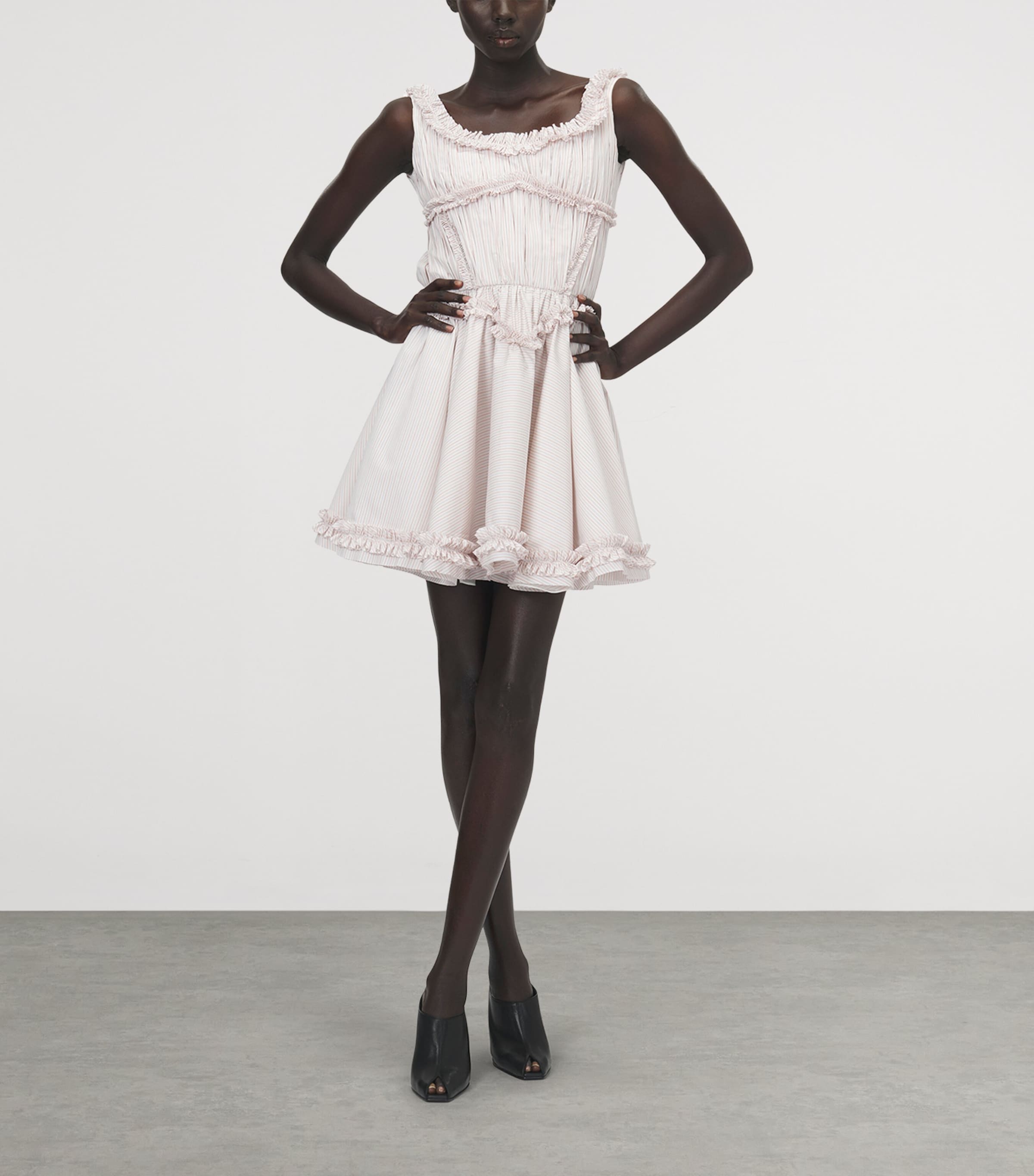 McQueen Womens Cotton Pinstripe Mini Dress Image 2
