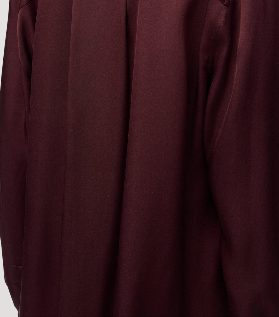 Silk Pyjama Blouse BURGUNDY Image 5