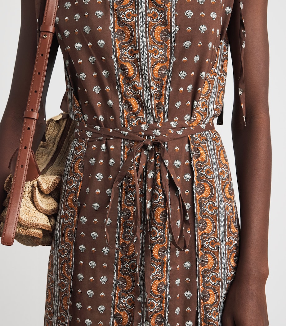 DÔEN Organic Cotton Amarante Midi Dress Terre Foulard La Mer Image 5