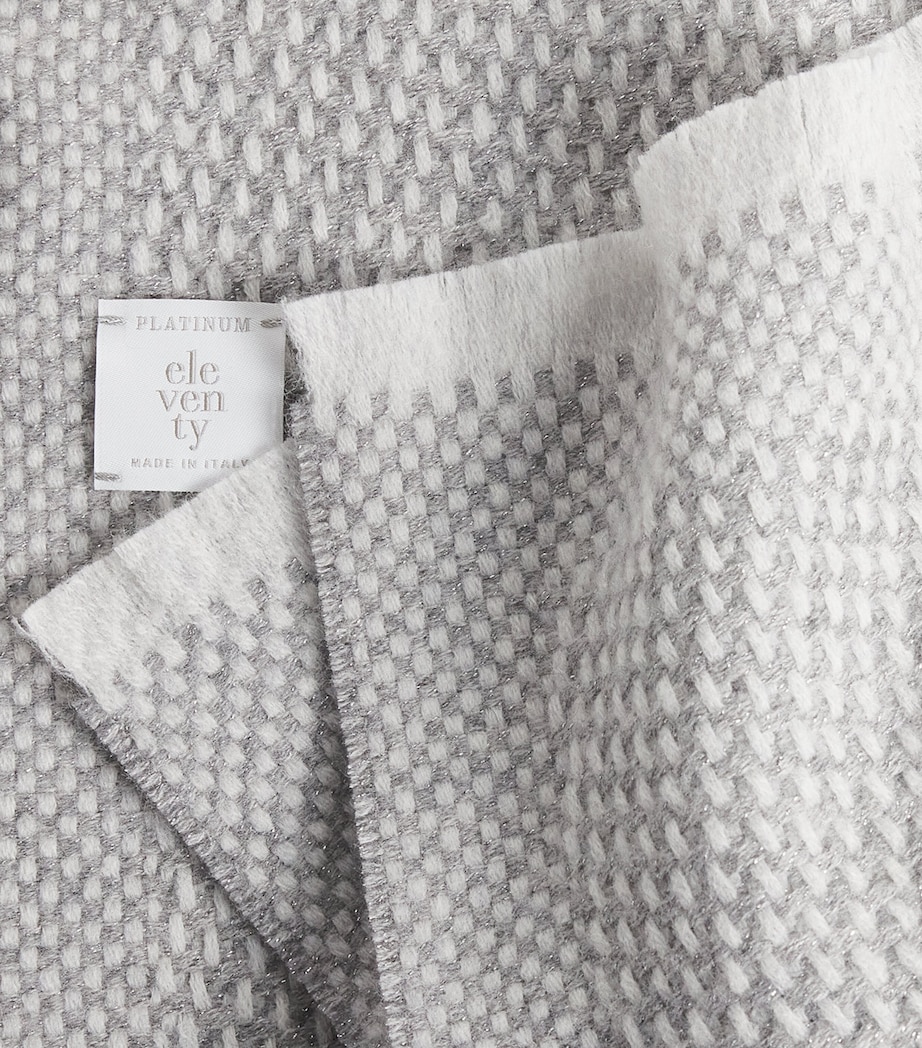 Fringe-Trim Scarf GRIGIO CHIARO MELANG Image 4