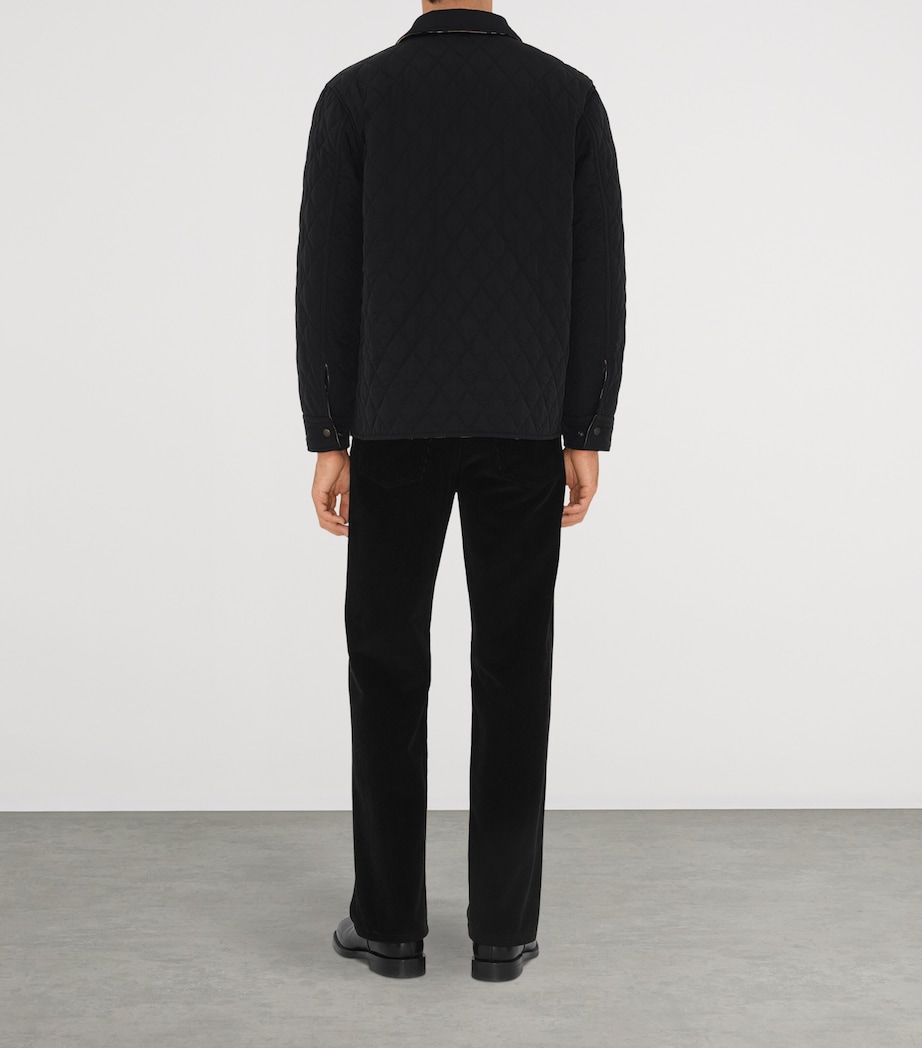 Quilted Check Reversible Jacket BLACK/SAND IP CHECK Image 5