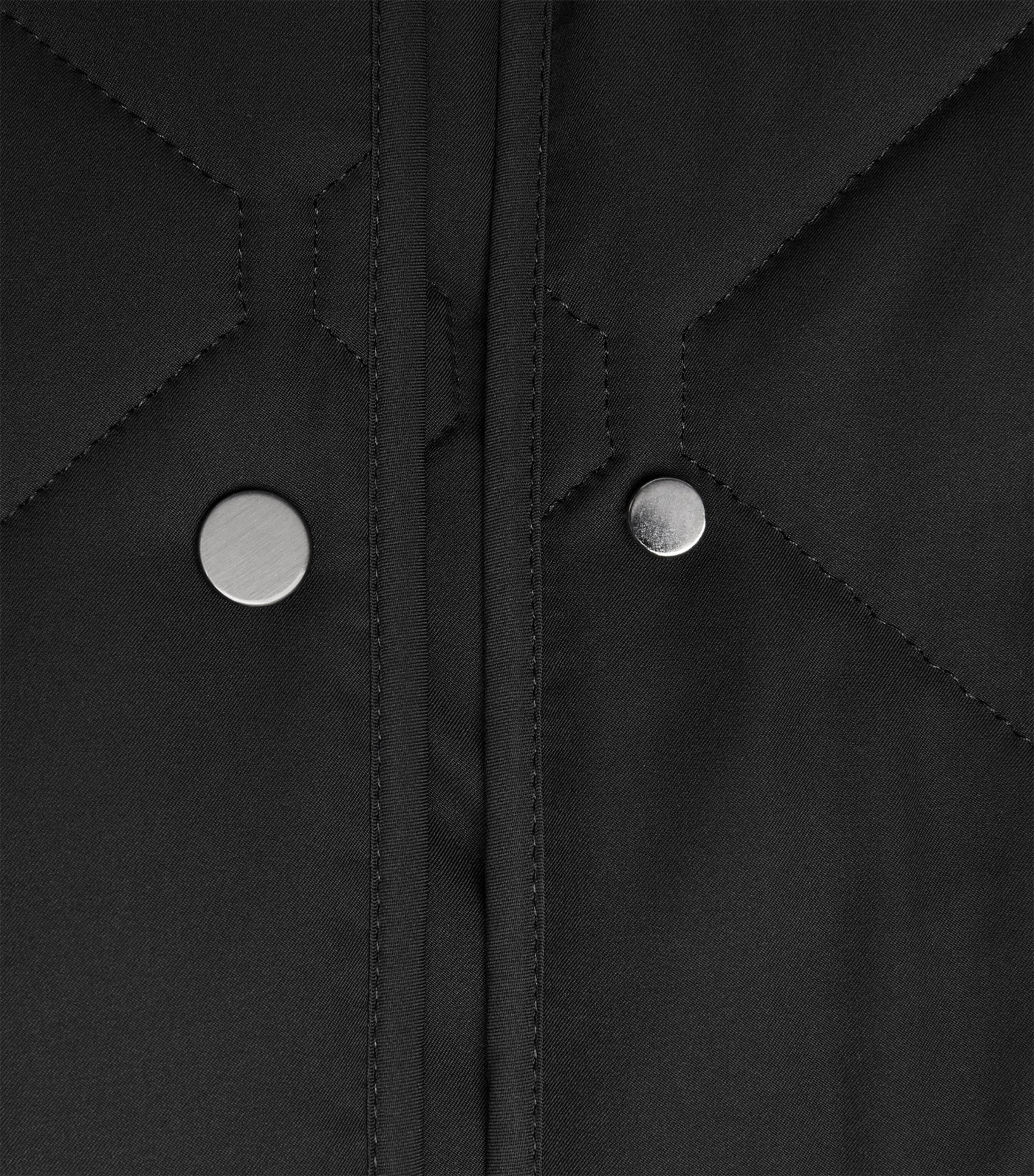 Diamond Quilted Penny Coat BLACK Image 5