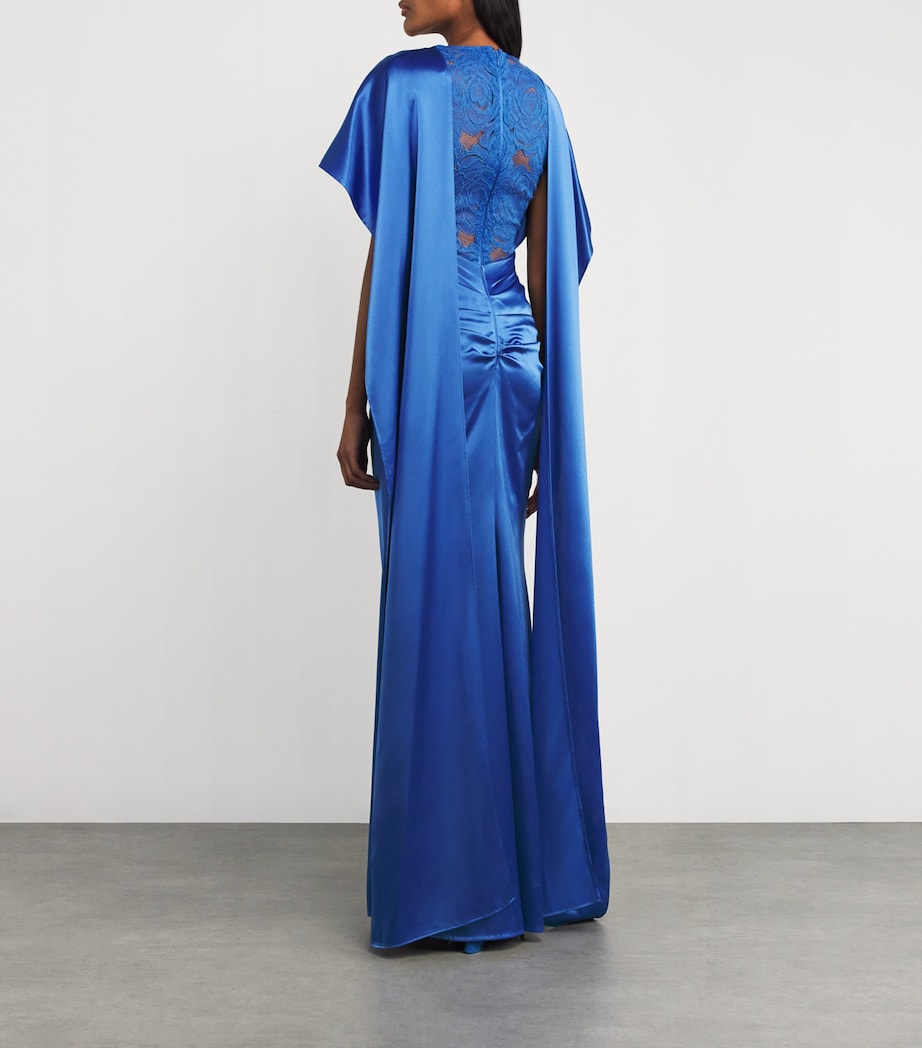 V-Neck Draped Maxi Dress CORNFLOWER Image 2