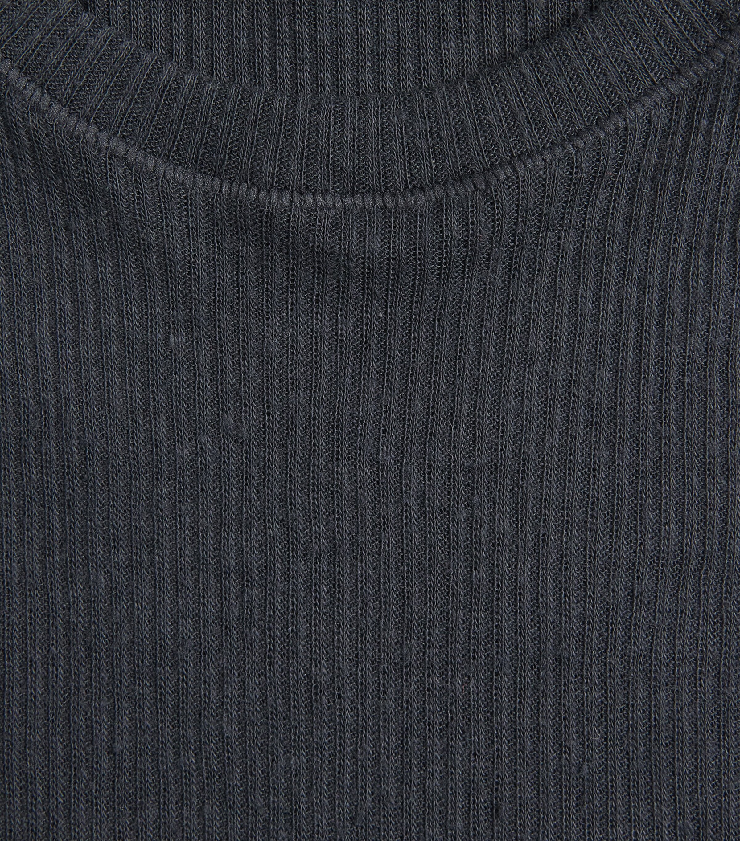 Skims Womens Semi-Sheer Ribbed T-Shirt Soot Image 6