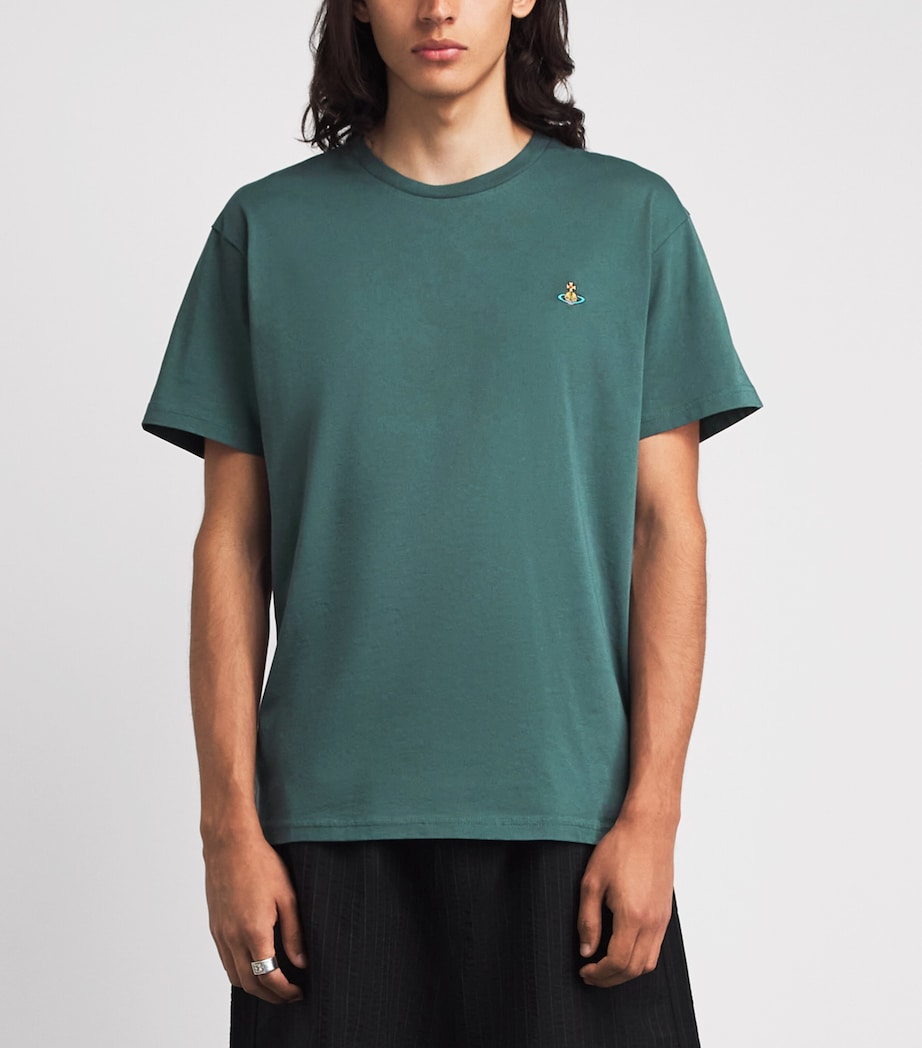 Vivienne Westwood Mens Cotton Orb T-Shirt Woodland Image 4