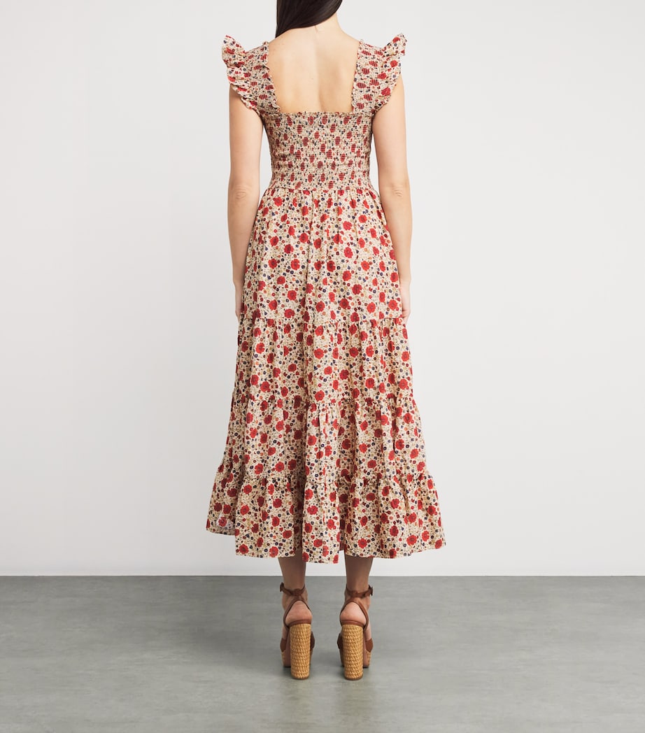 Cotton Floral Kendall Midi Dress EVA FLORAL CREAM Image 3