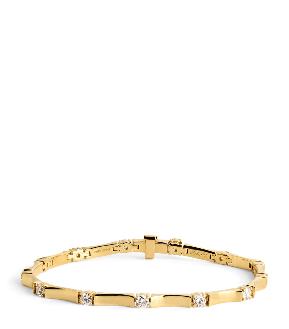 Small Yellow Gold and Diamond Honey Bracelet YELLOW GOLD Image 1