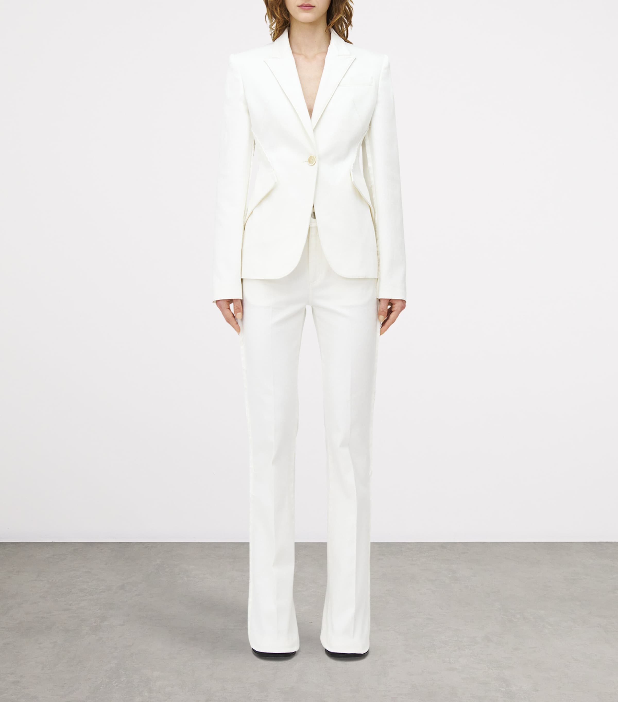 Denim Flared Tailored Trousers 9000 Image 2