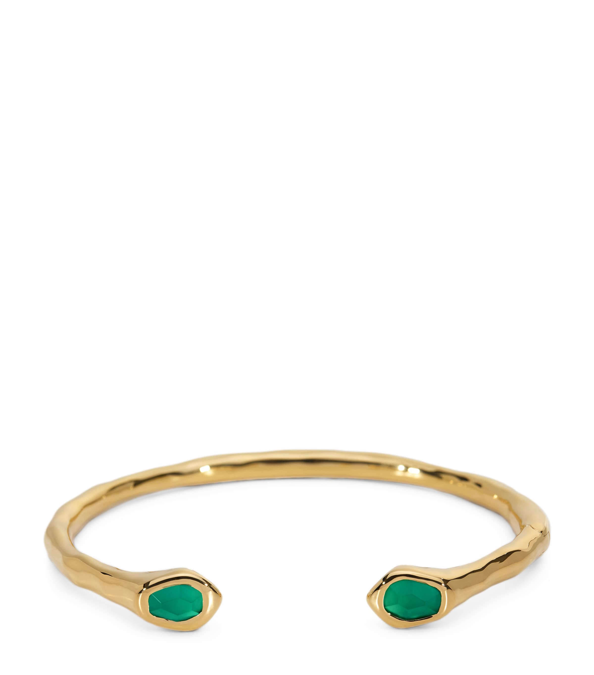 Monica Vinader Gold Vermeil And Onyx Odyssey Cuff Bracelet In Gold