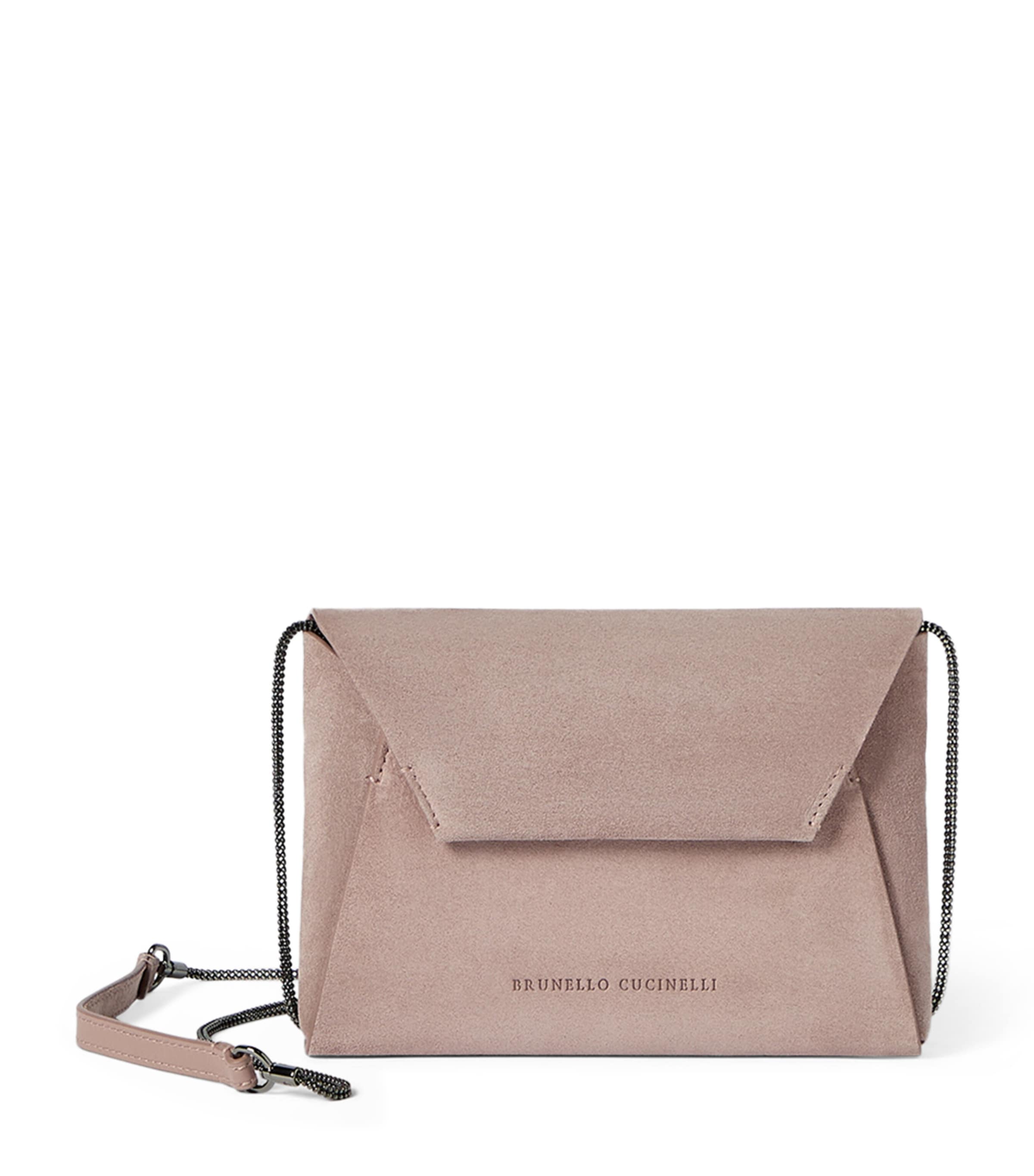 Brunello Cucinelli Suede Clutch Bag Image 1