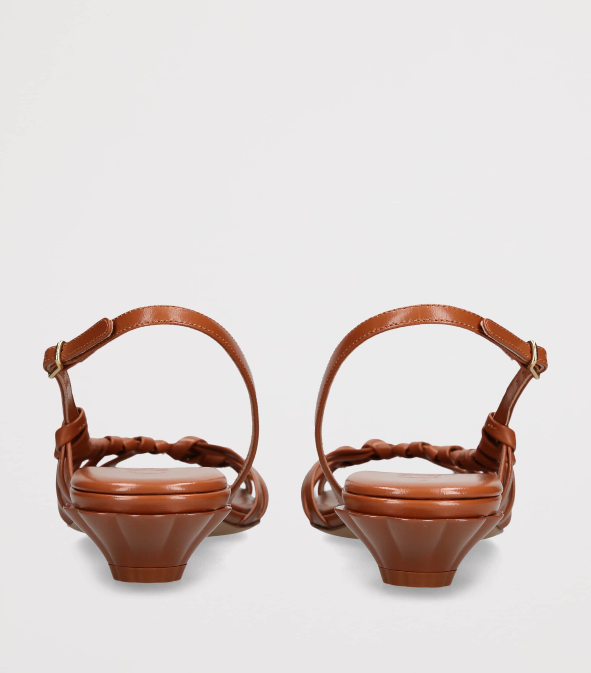 Chloé Leather Estra Slingback Sandals 40 Brown Image 2