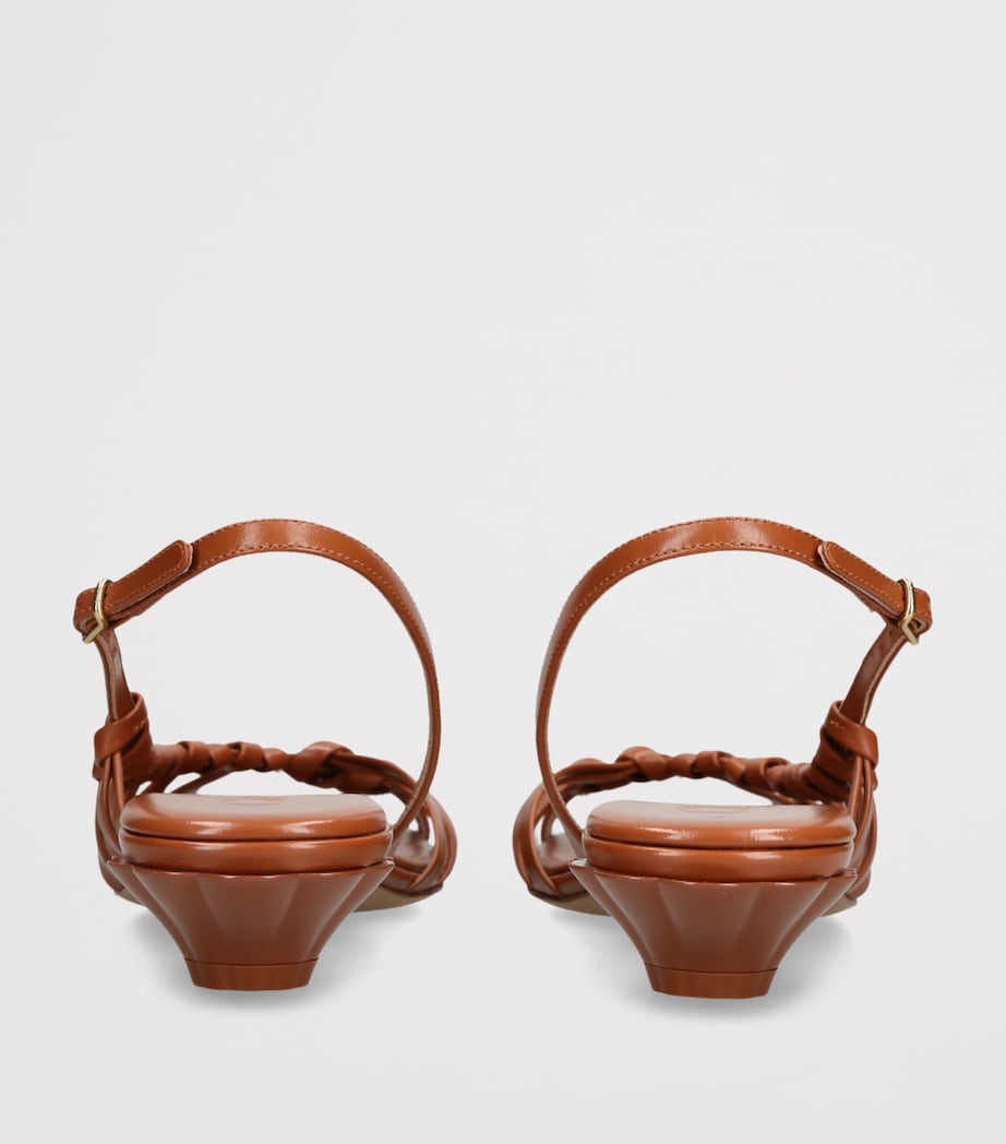 Chloé Leather Estra Slingback Sandals 40 Brown Image 2