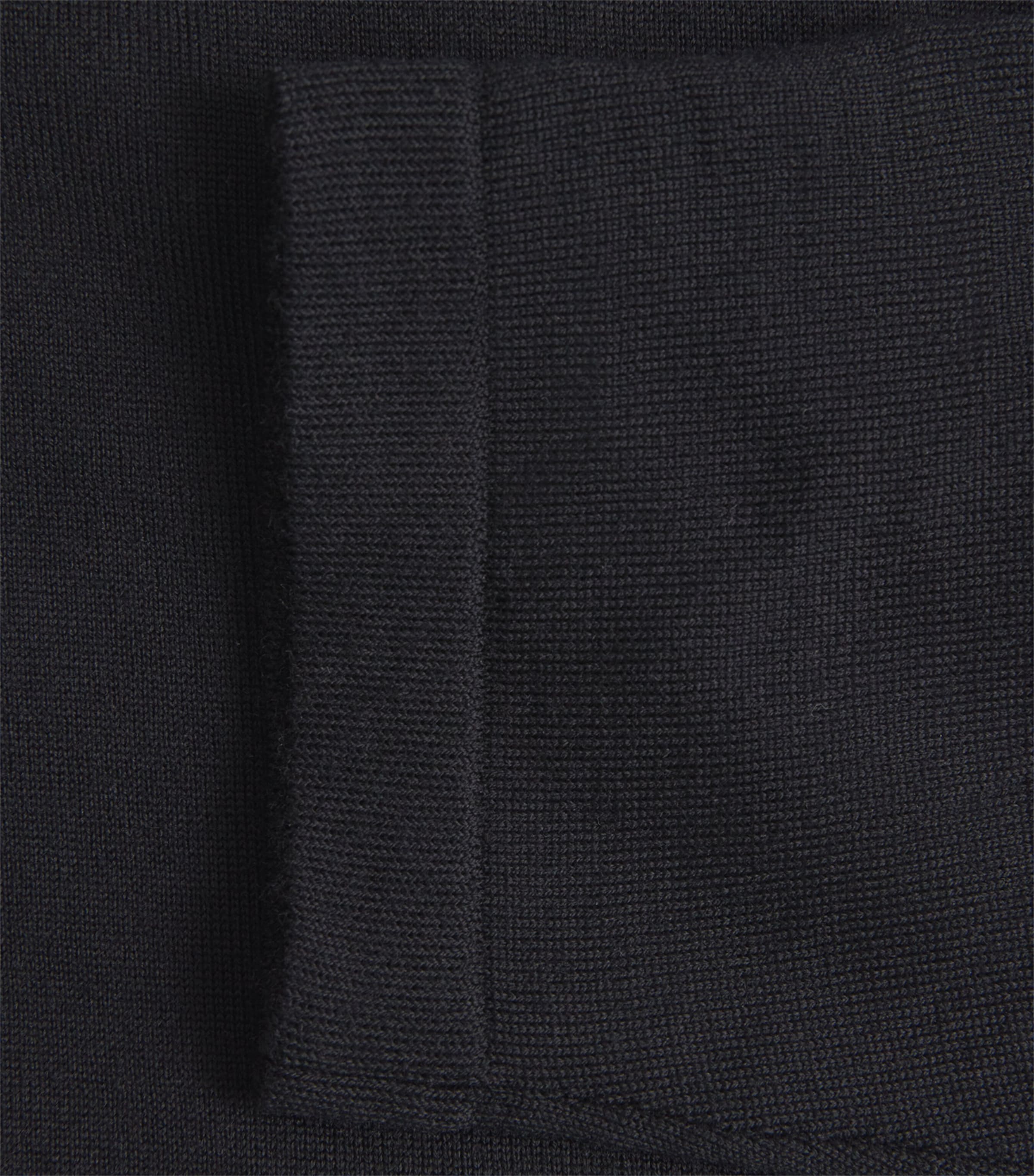 Falke Mens Wool Long-Sleeve Polo Shirt Black Image 6