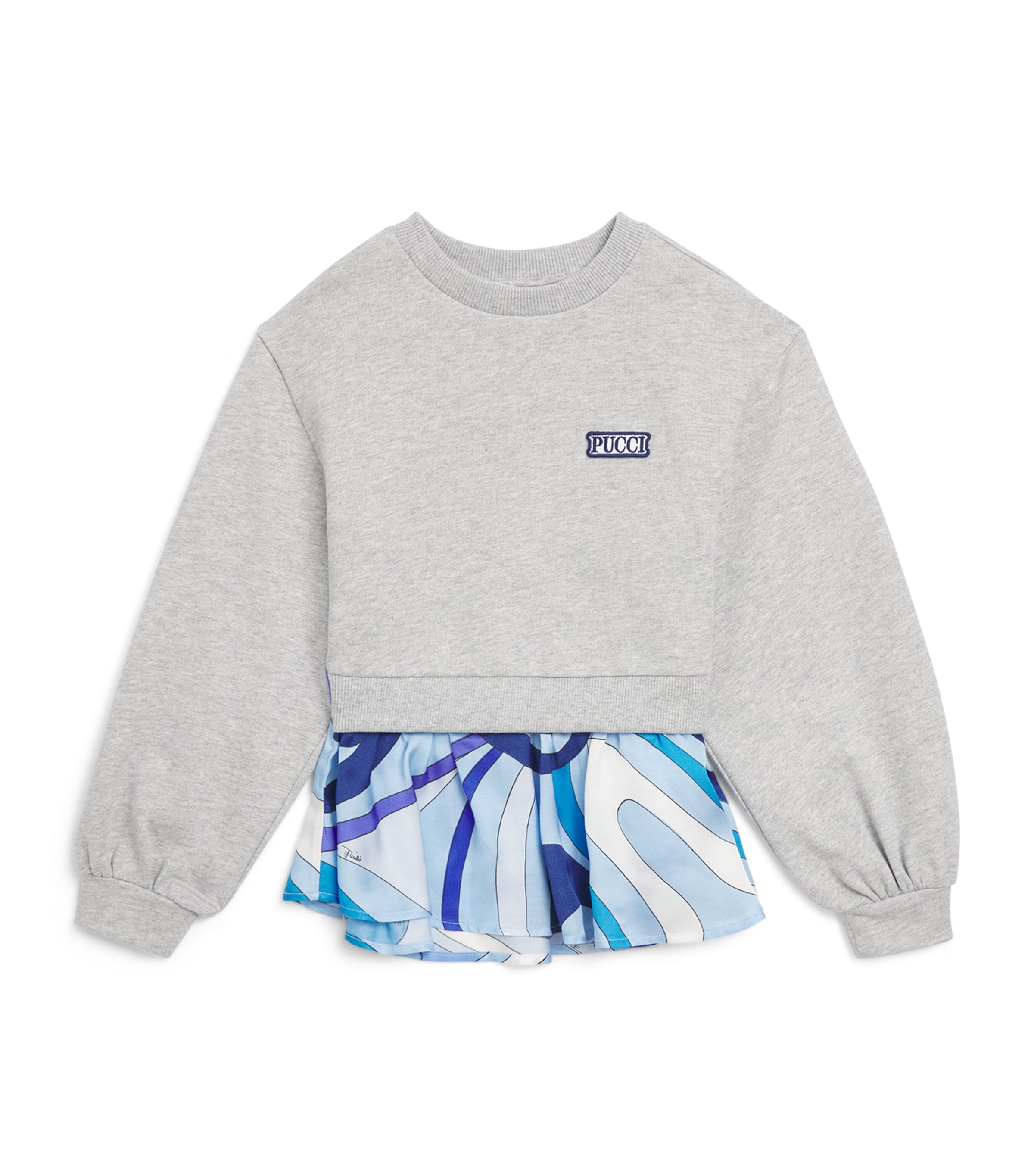 Pucci Junior Fleece Logo Dress In Gray