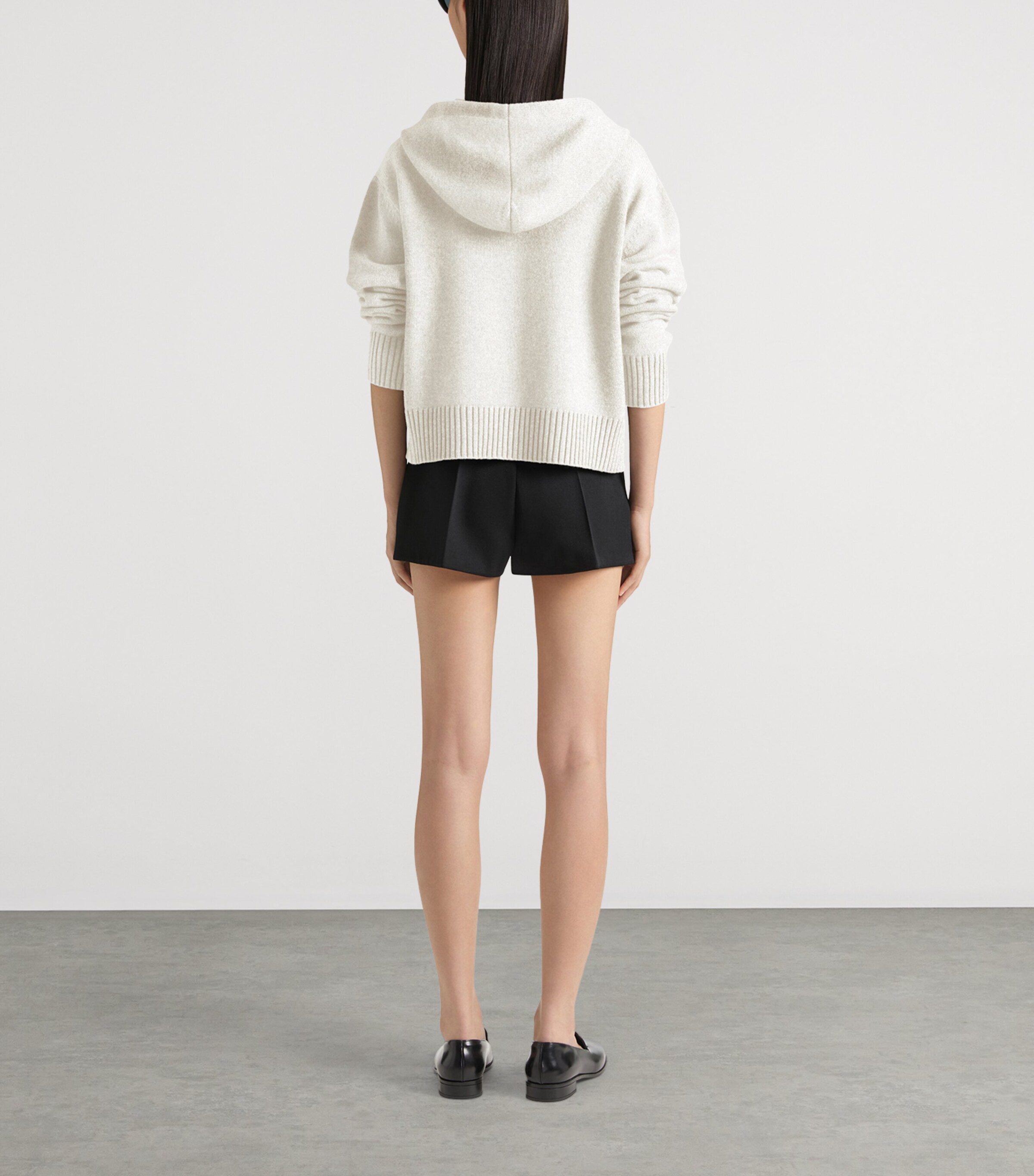 Givenchy Womens Wool-Cashmere Zip-Up Hoodie Ivory Image 3