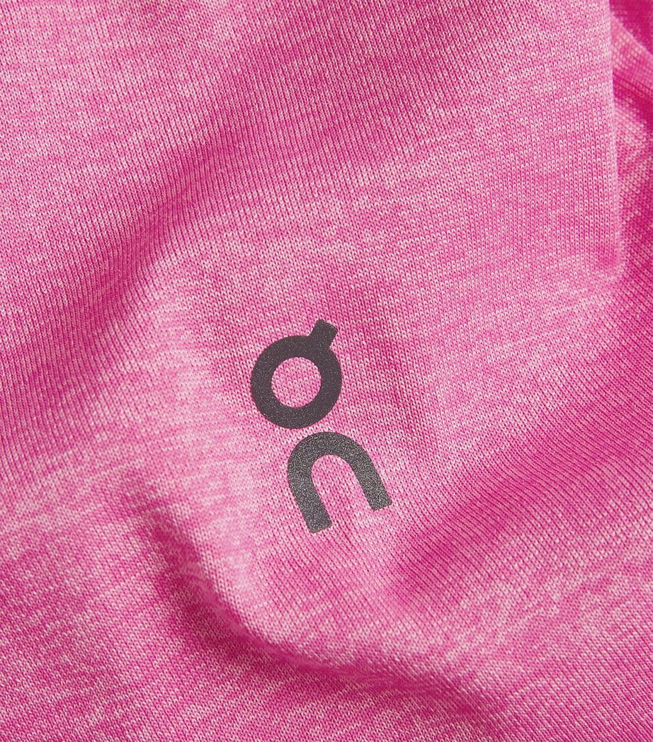 On Womens Train Flex Crop T-Shirt Bubblegum Heather Image 6