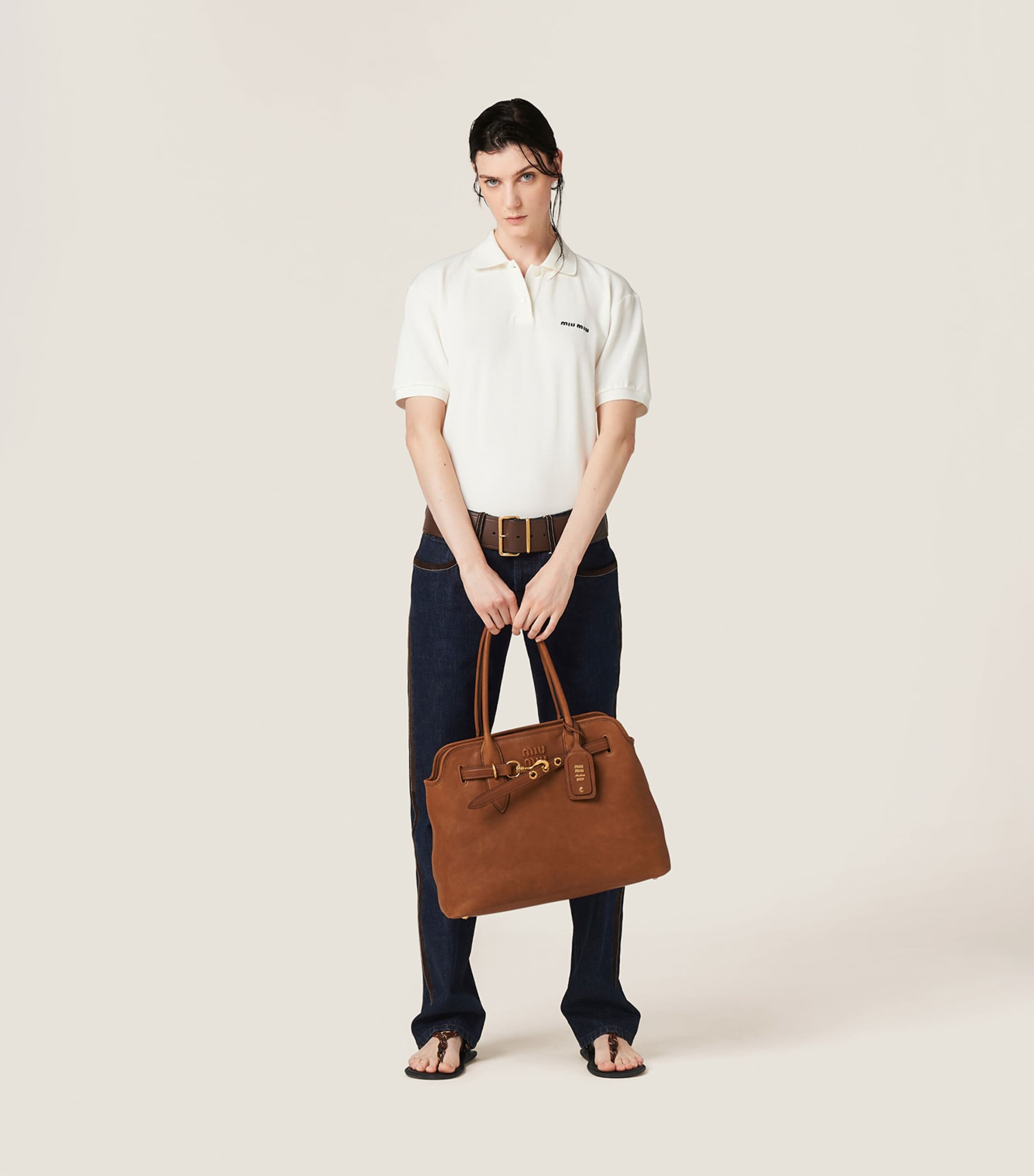 Miu Miu Nappa Leather Aventure Top-Handle Bag Image 6