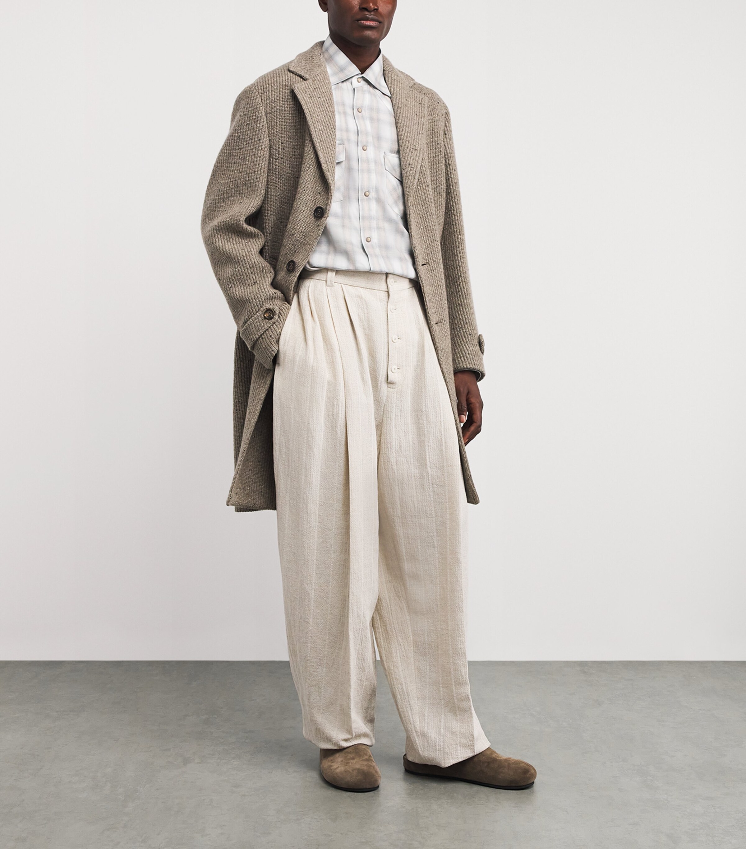 Cotton-Blend Check Texas Shirt SABBIA Image 2