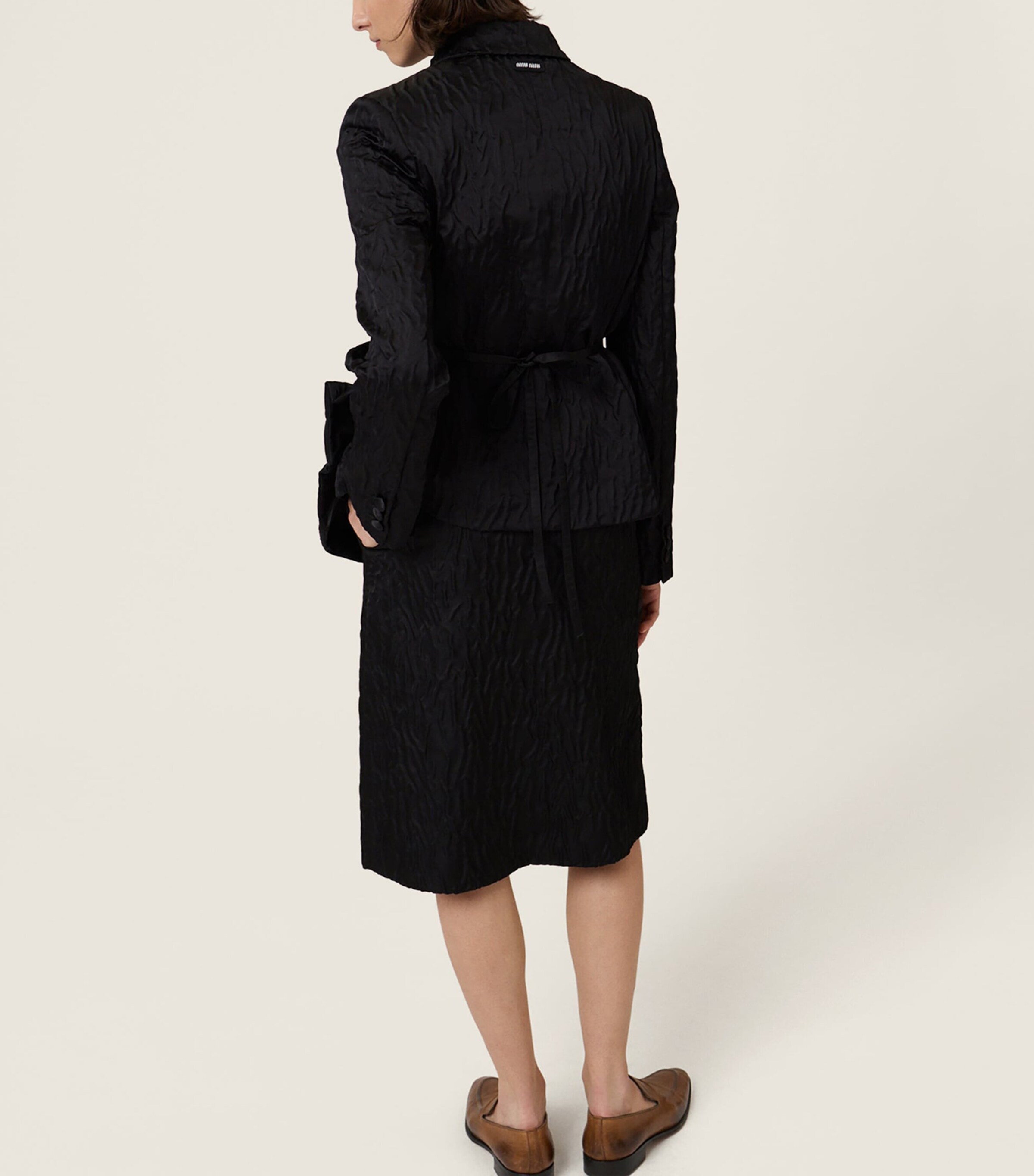Miu Miu Womens Cloqué Duchesse Mini Skirt Image 5