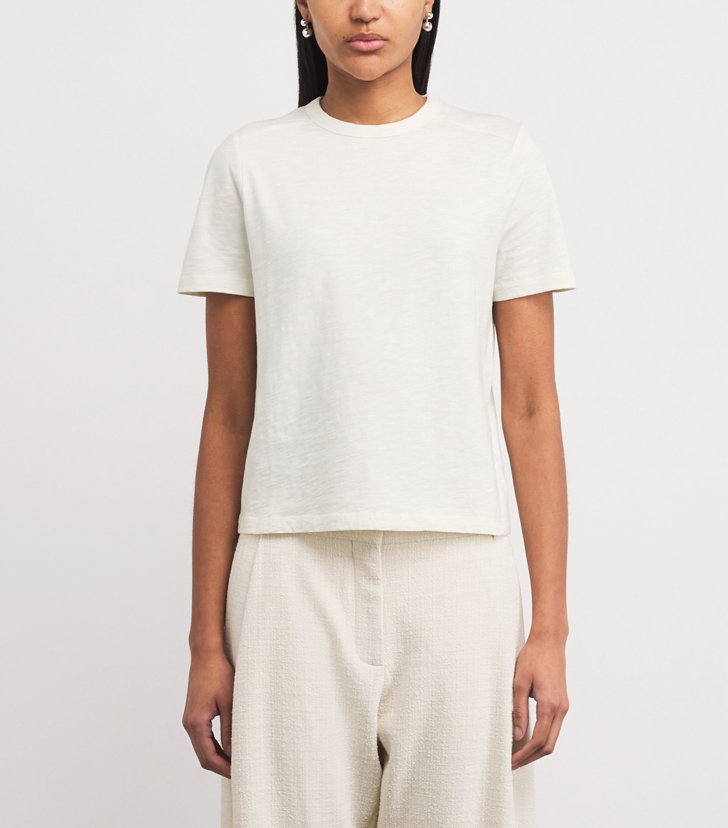 Cotton Warm Touch T-Shirt LIGHT CREAM Image 3