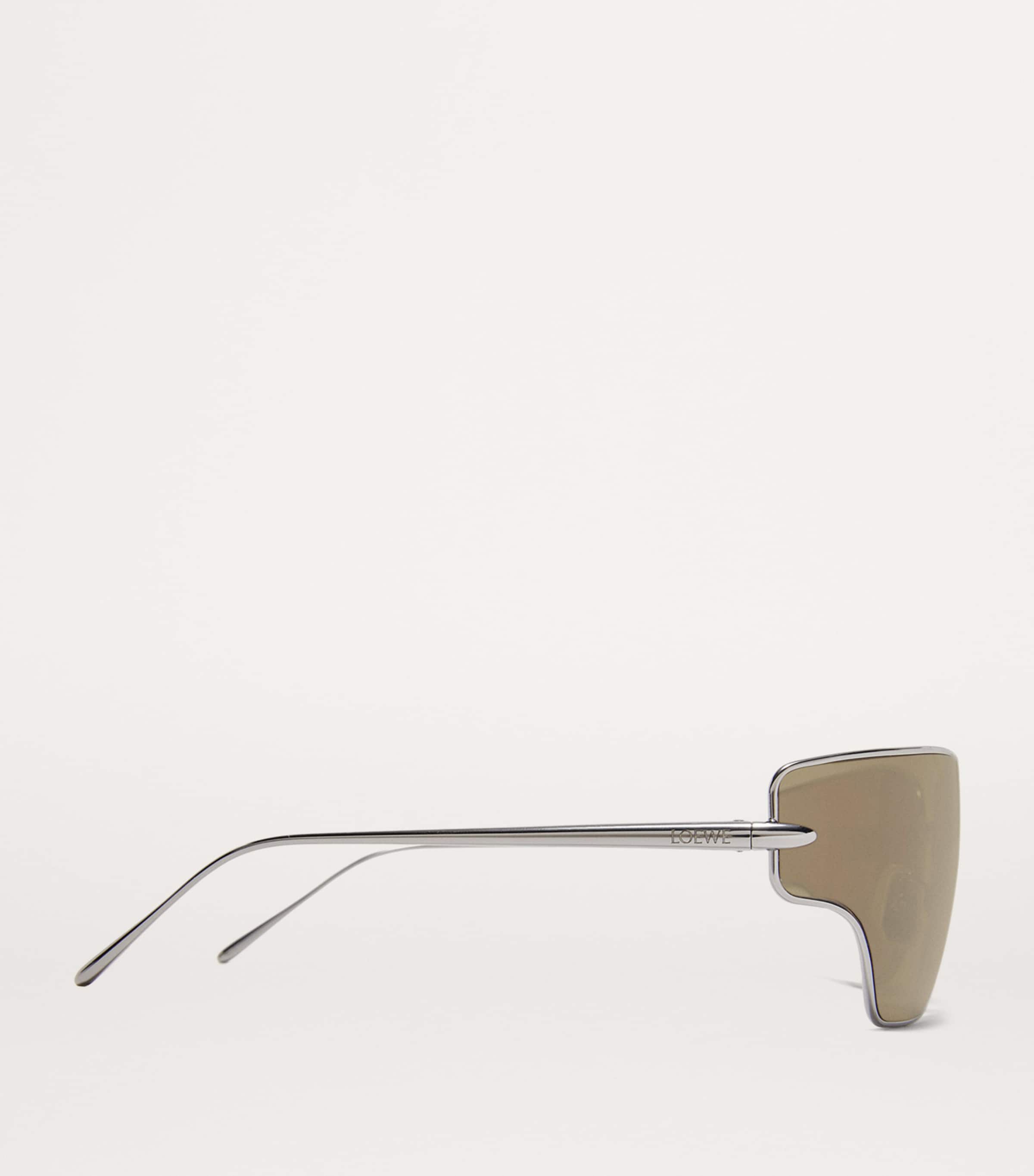 LOEWE Metal Arch Sunglasses Solid Khaki Green Image 3