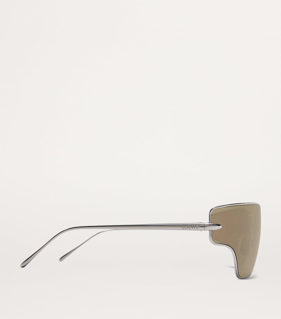 LOEWE Metal Arch Sunglasses Solid Khaki Green Image 3