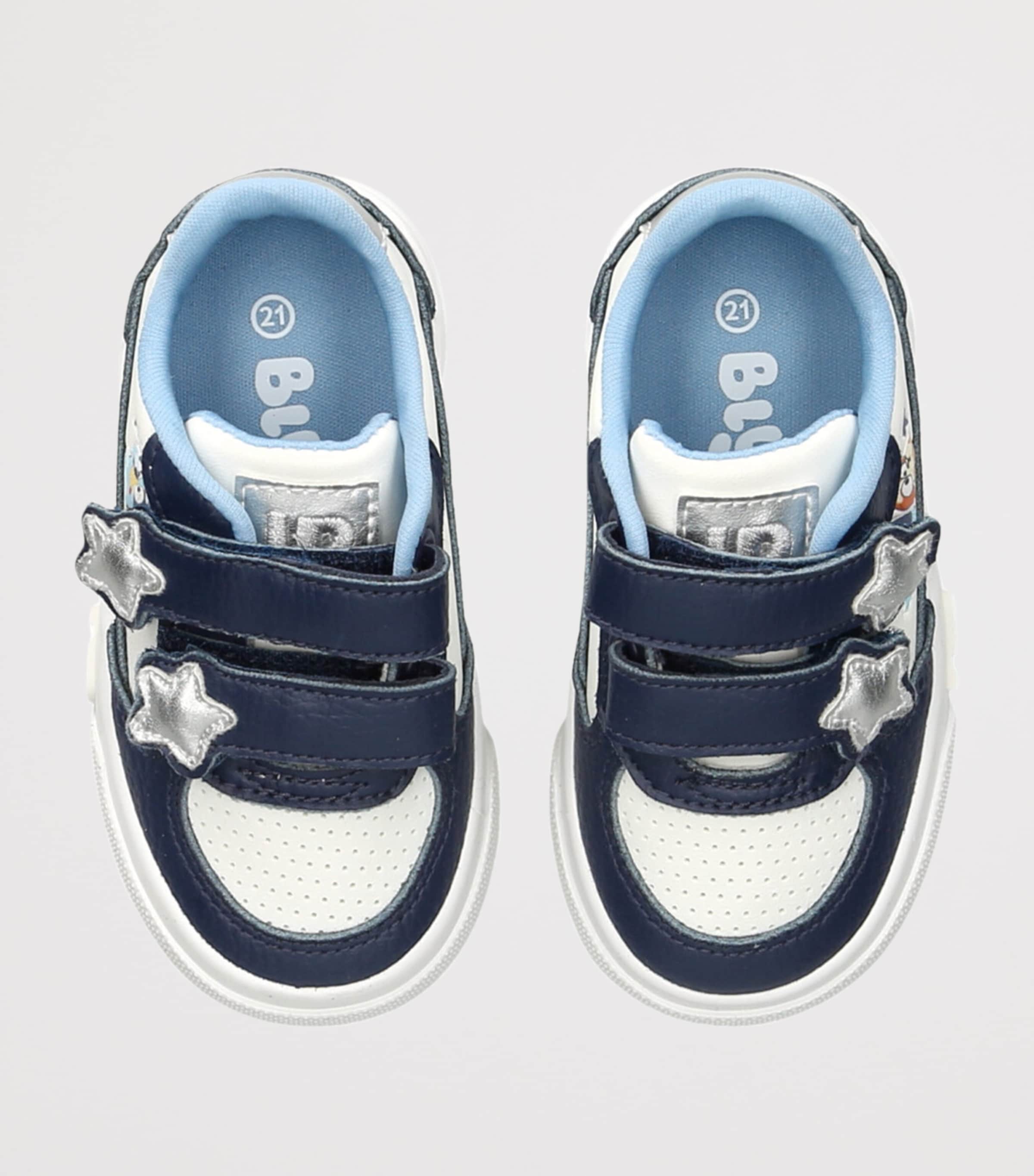Bluey Velcro Sneakers WHITE/NAVY Image 4