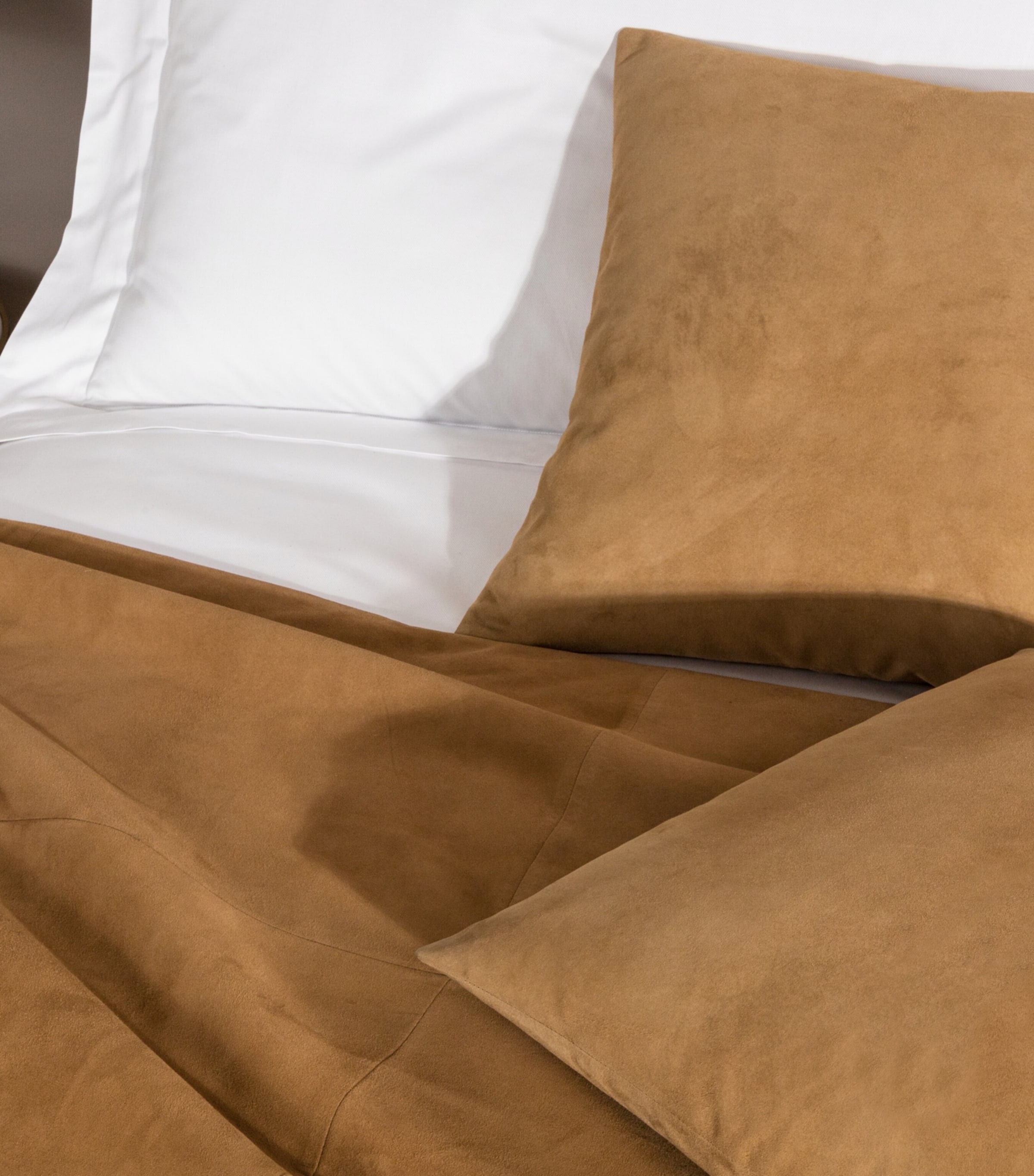Frette Suede Bed Runner (120cm x 260cm) Camel