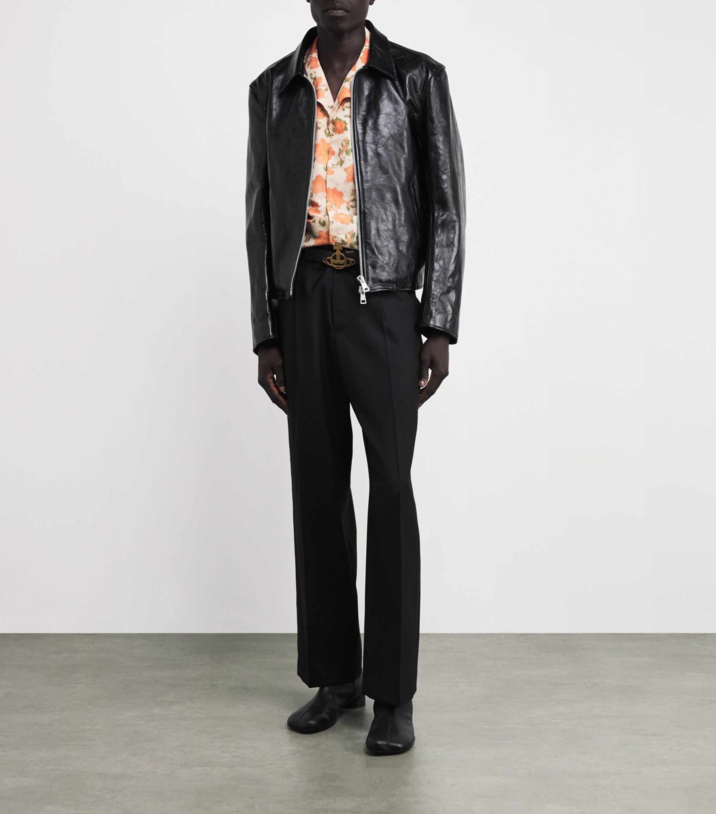 Vivienne Westwood Leather Orb Buckle Belt Black Image 3