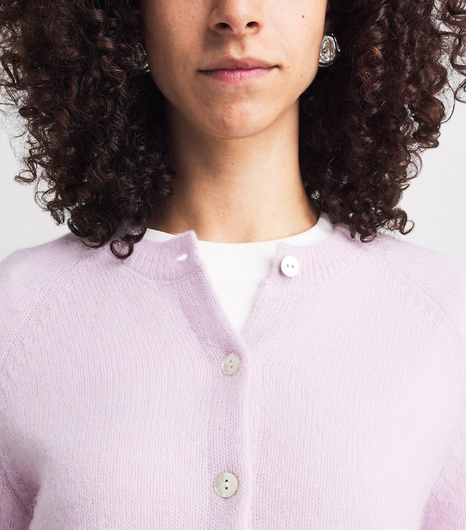 DÔEN Womens Knit Petra Cardigan Violet Thistle Image 3