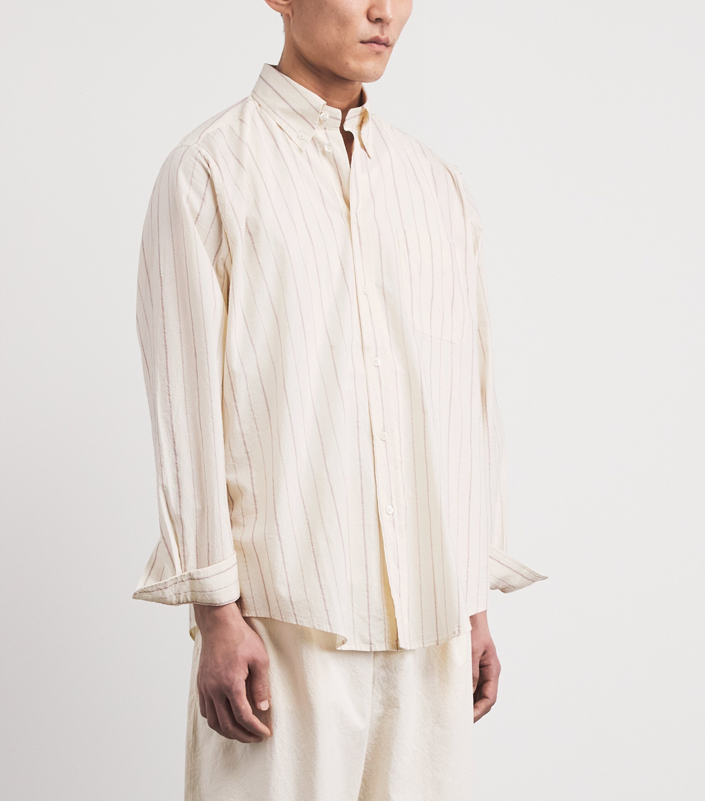 Barena Mens Cotton Stripe Shirt Mora Image 4