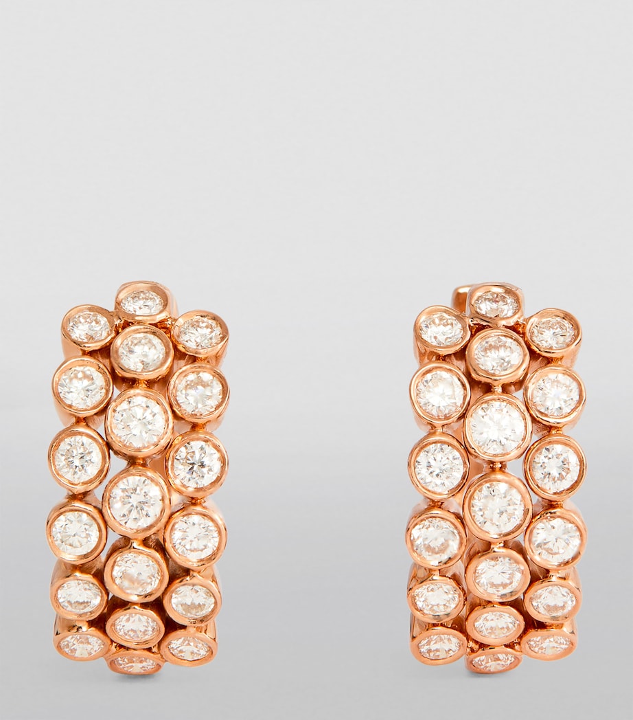 Anita Ko Rose Gold and Diamond Huggy Earrings Rose Gold Image 2