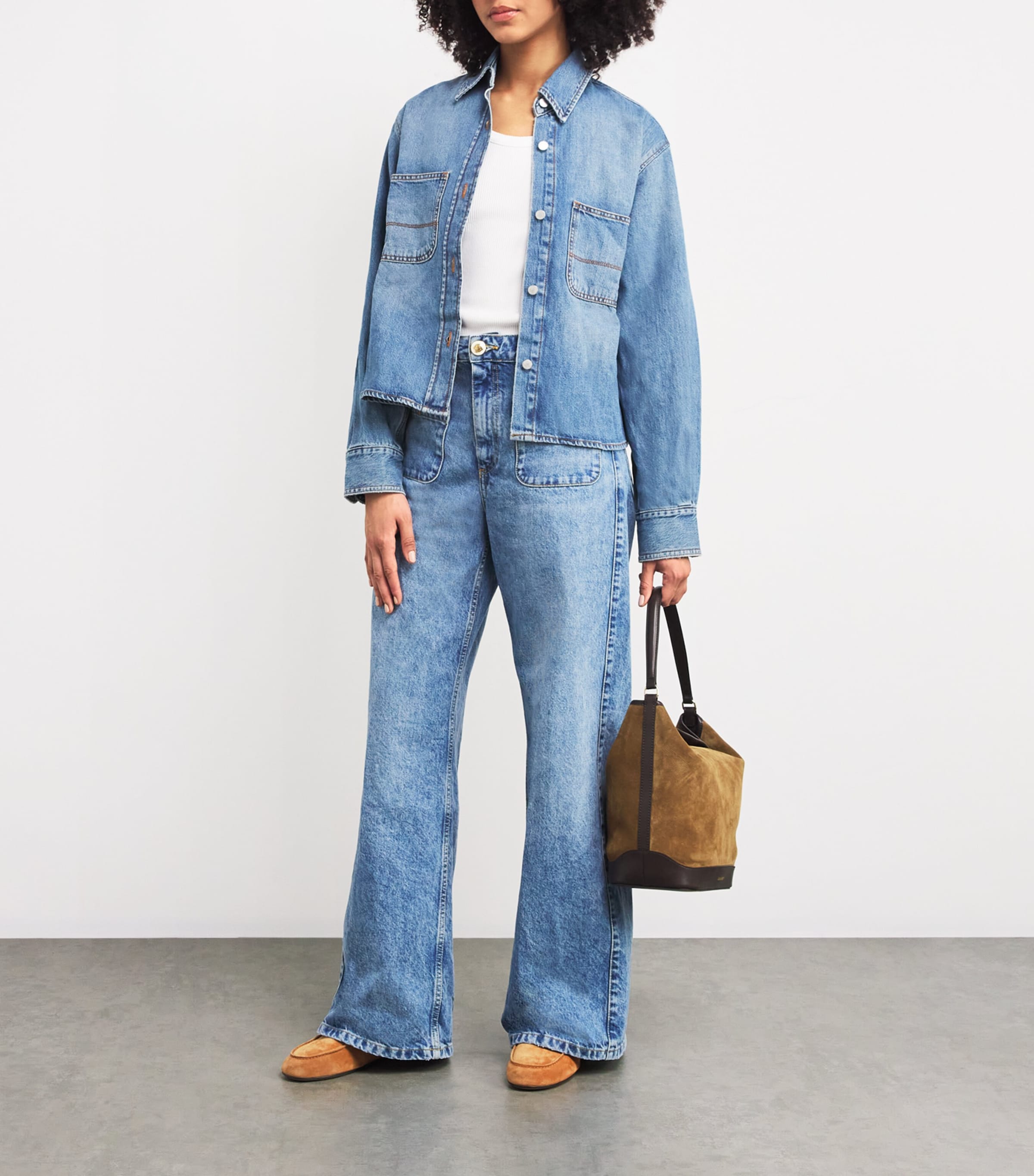 High-Waist Wide-Leg Jeans BLUE JEAN Image 2